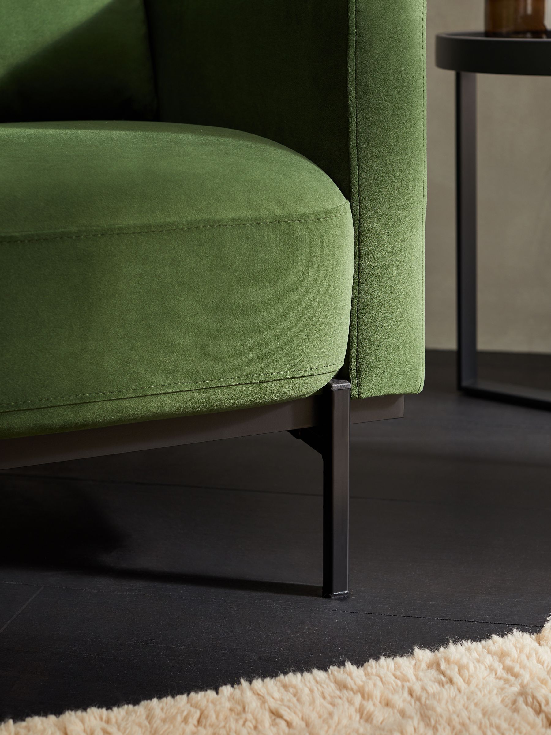 Jarrod Accent Chair in Matt Velvet Grass Green - Image 3 of 5