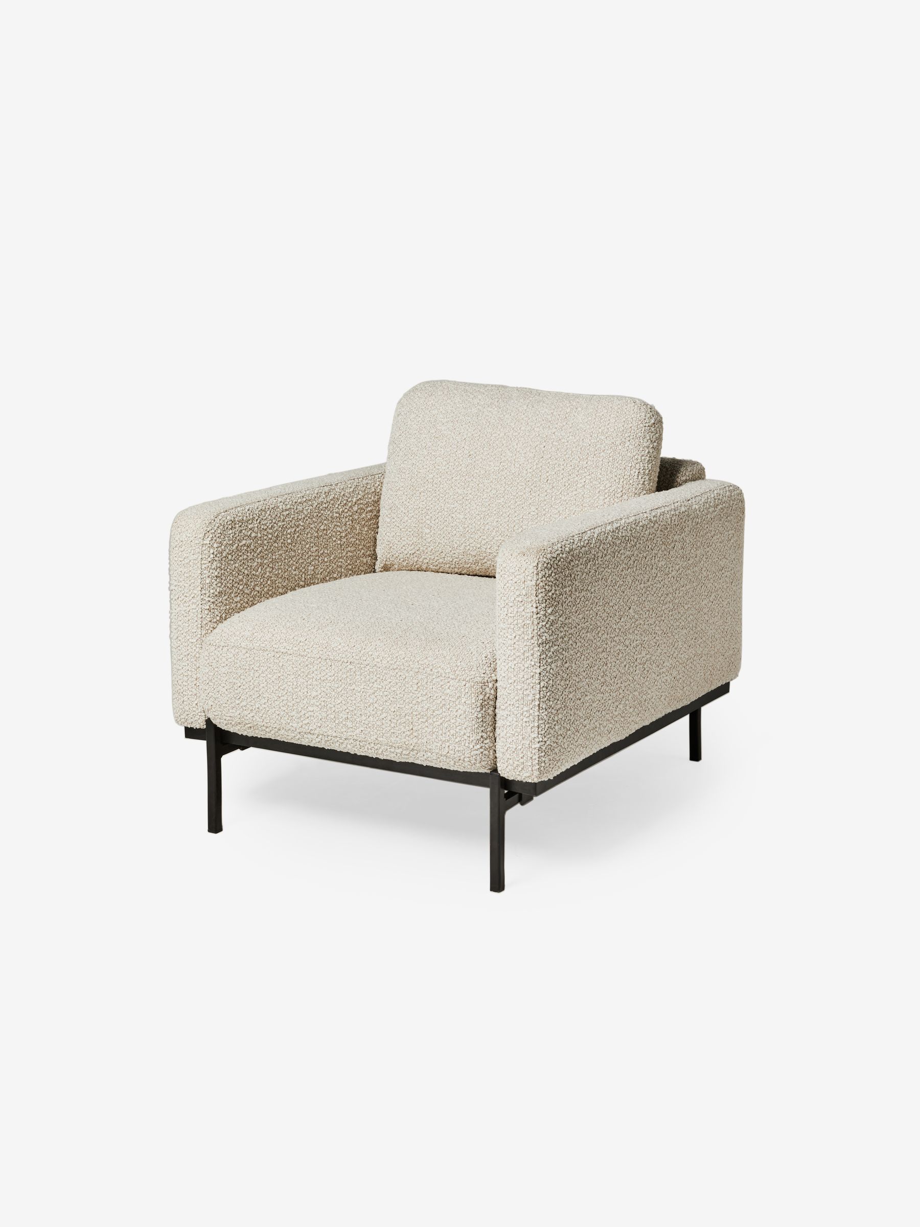Jarrod Accent Chair in Soft Boucle Paper White - Image 1 of 5
