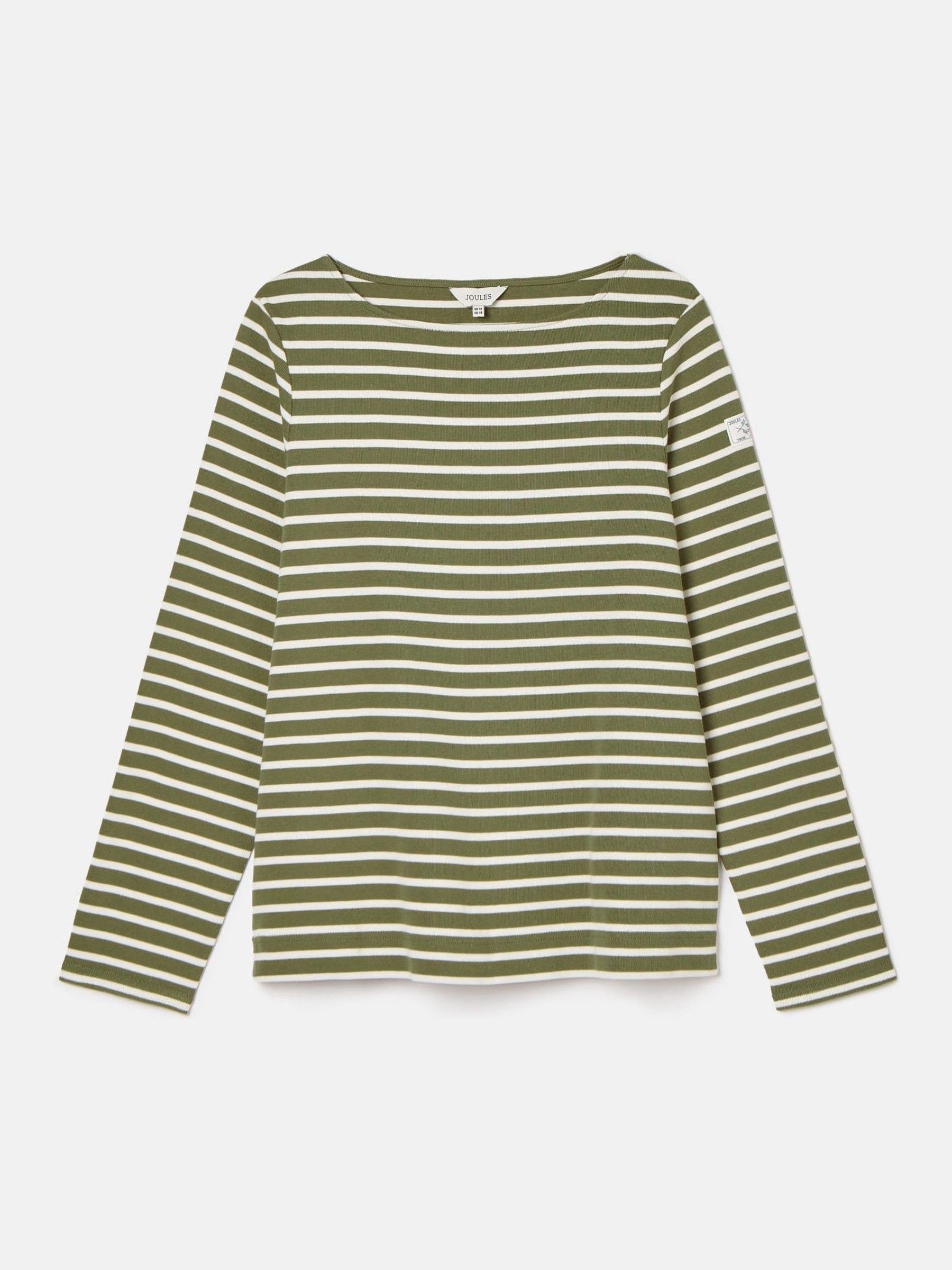 Harbour Green stripe Boat Neck Breton Top - Image 6 of 6