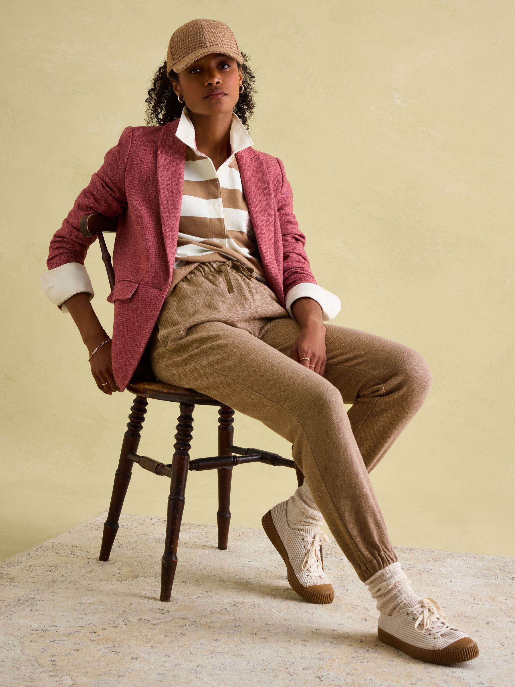 Lara Tan Brown Boxy Fit Rugby Shirt - Image 7 of 8