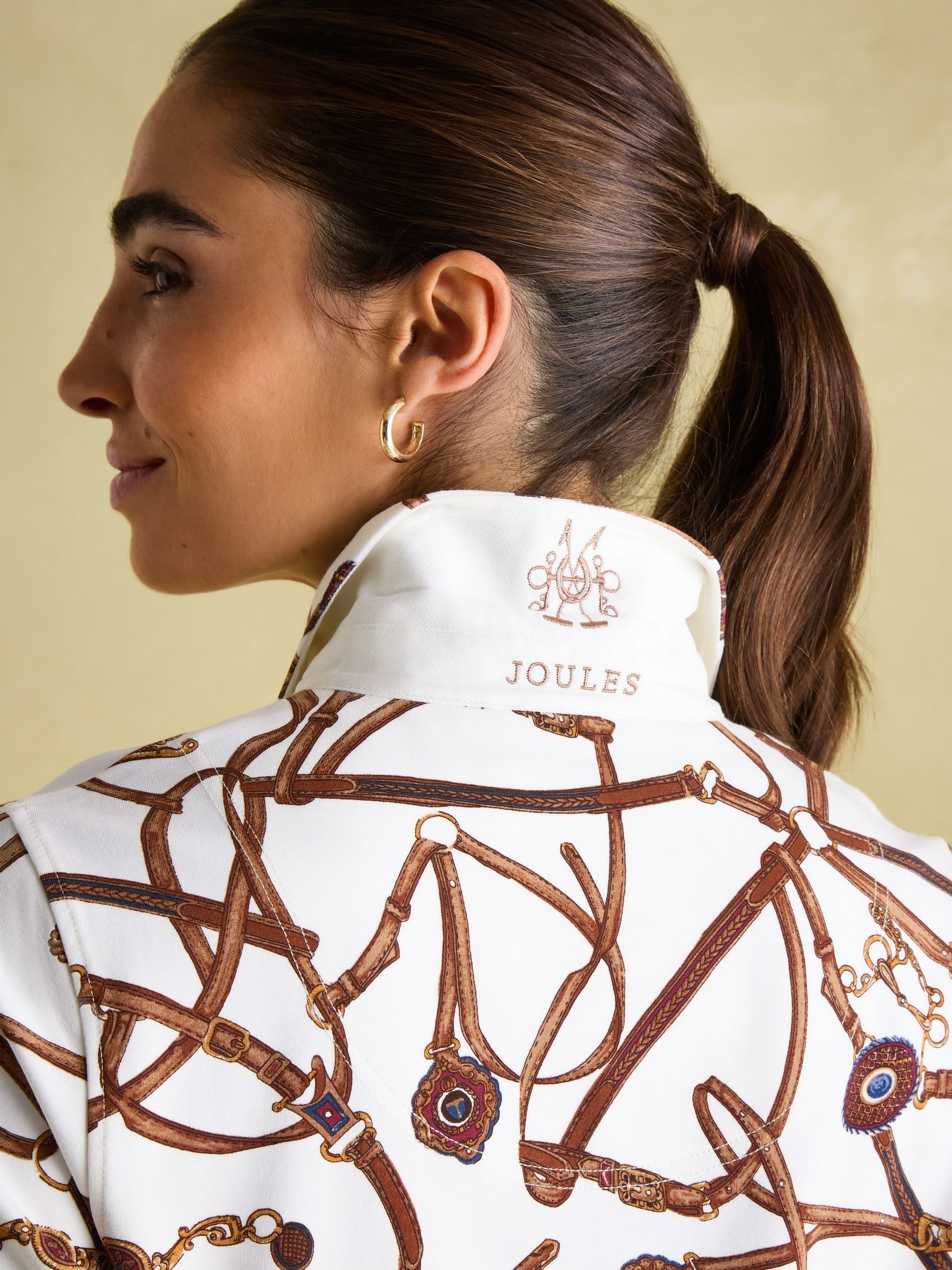 Barbury Cream Bridle Print Polo Shirt - Image 5 of 7