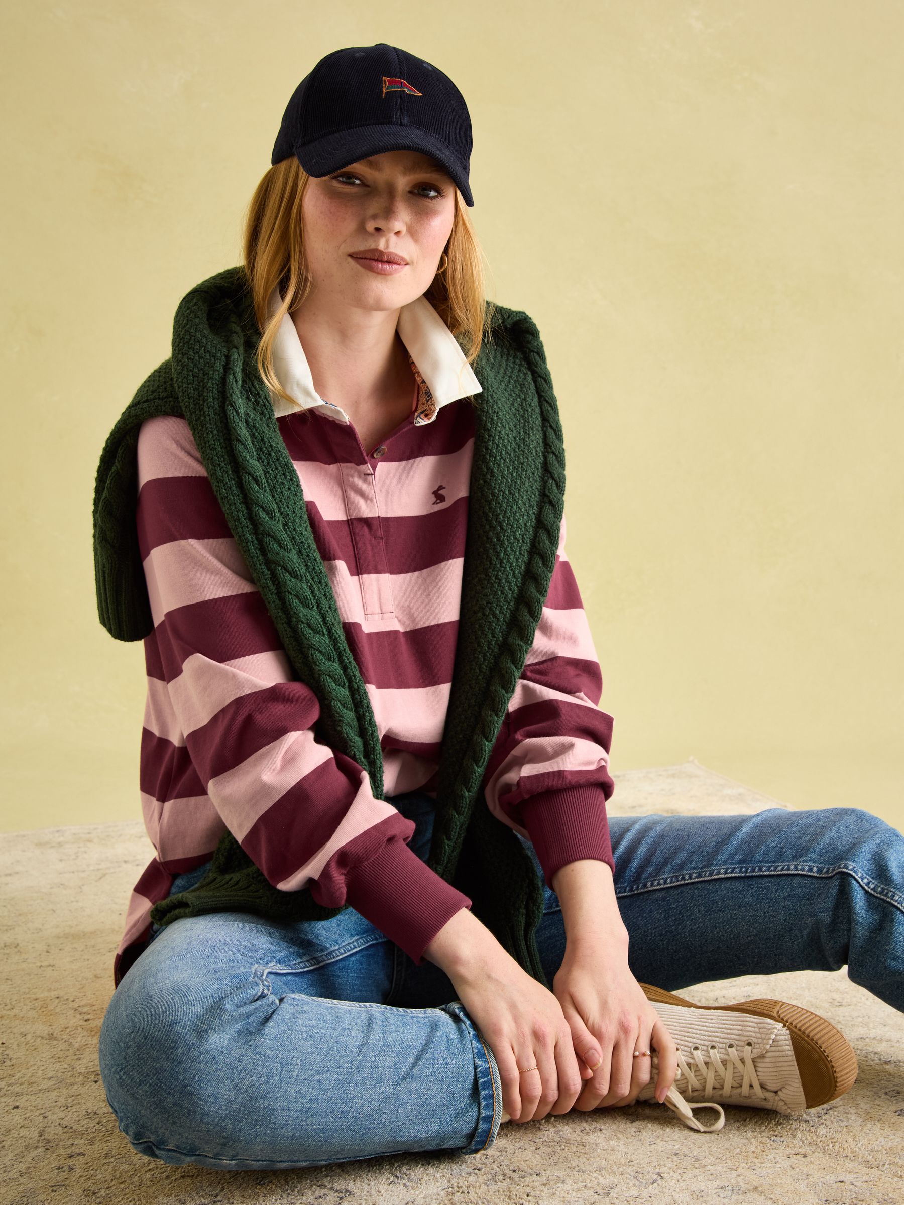 Sammie Pink & Red Striped Heavyweight Cotton Rugby Shirt - Image 3 of 7