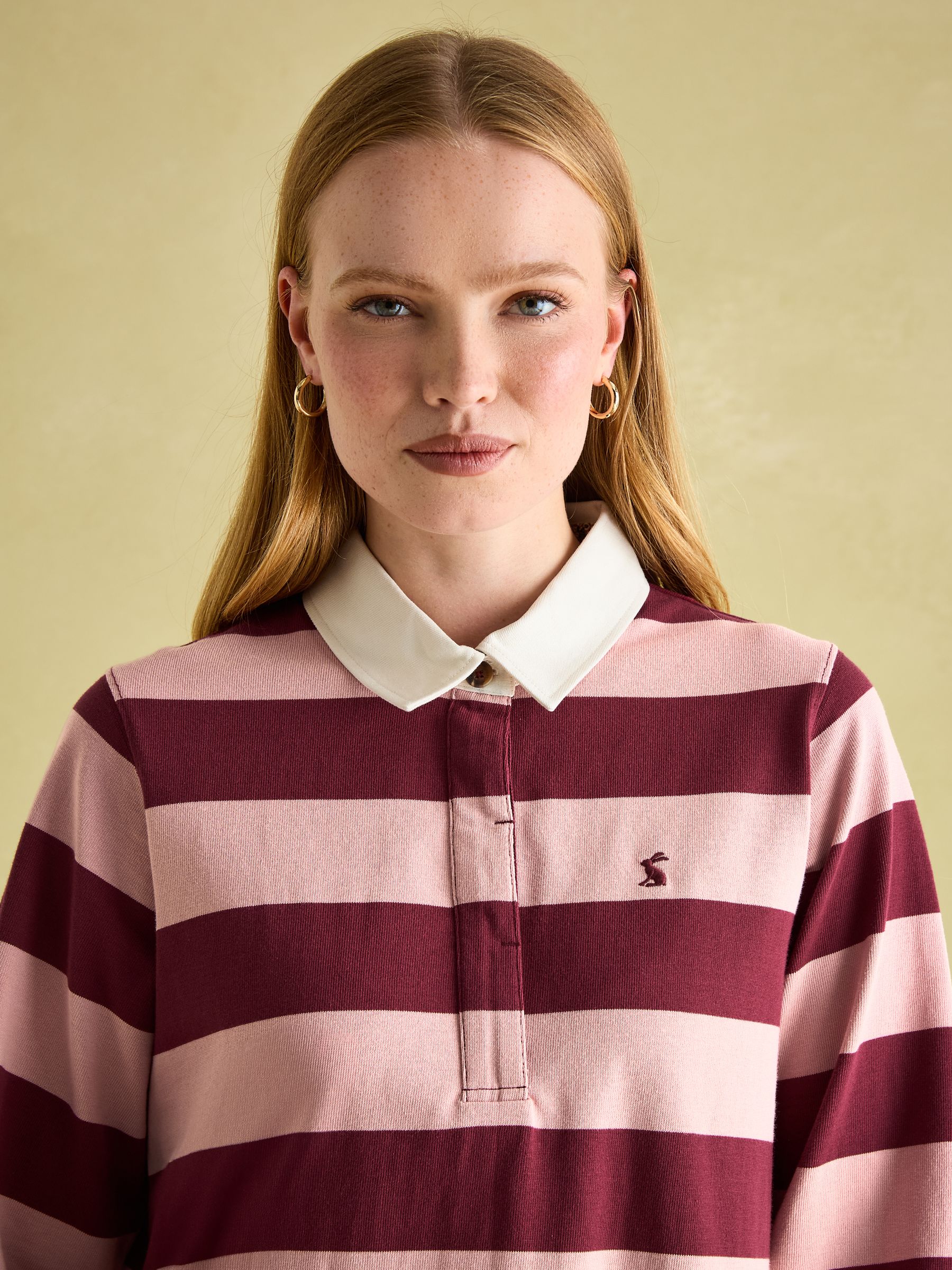 Sammie Pink & Red Striped Heavyweight Cotton Rugby Shirt - Image 4 of 7