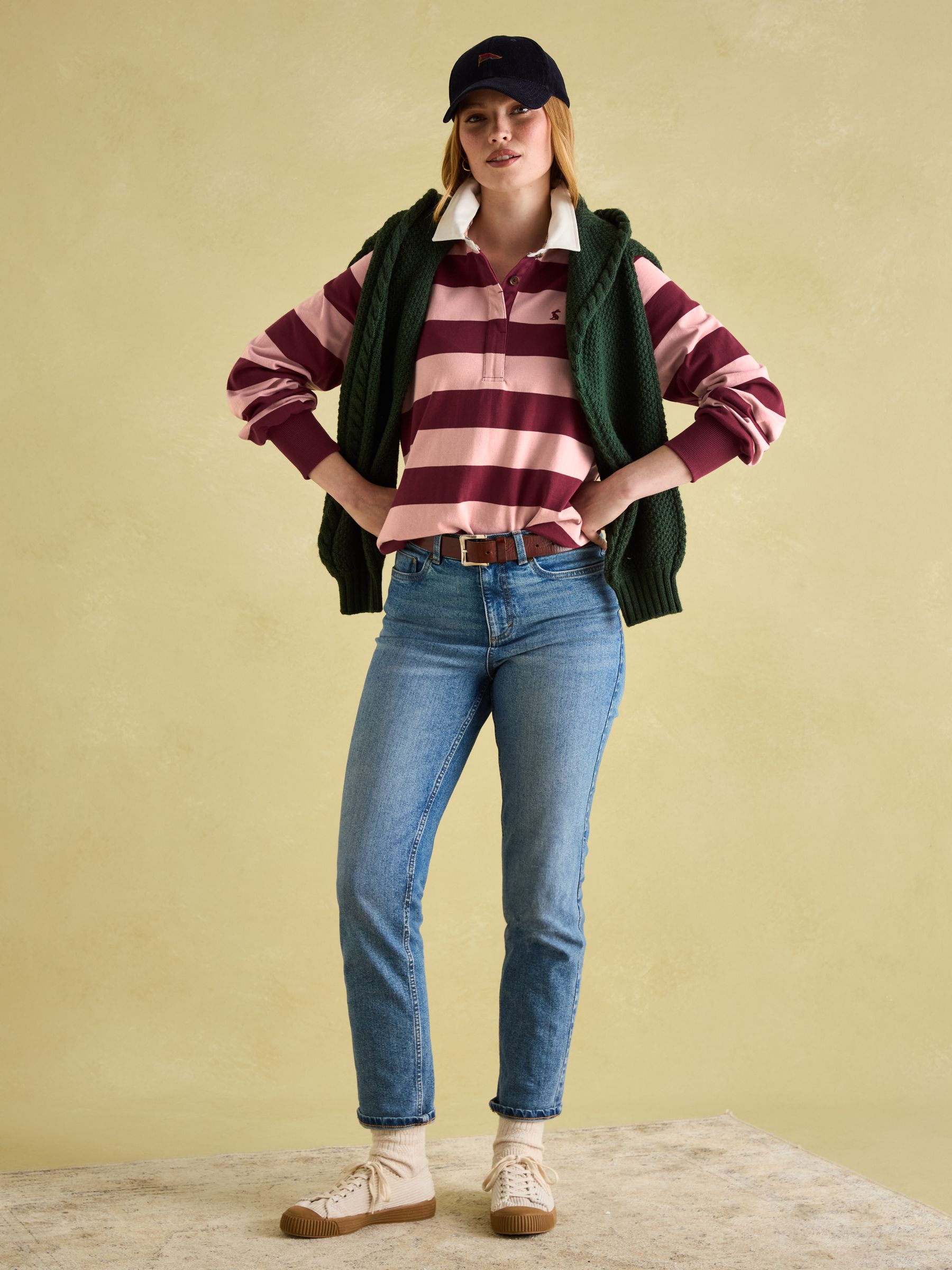 Sammie Pink & Red Striped Heavyweight Cotton Rugby Shirt - Image 6 of 7