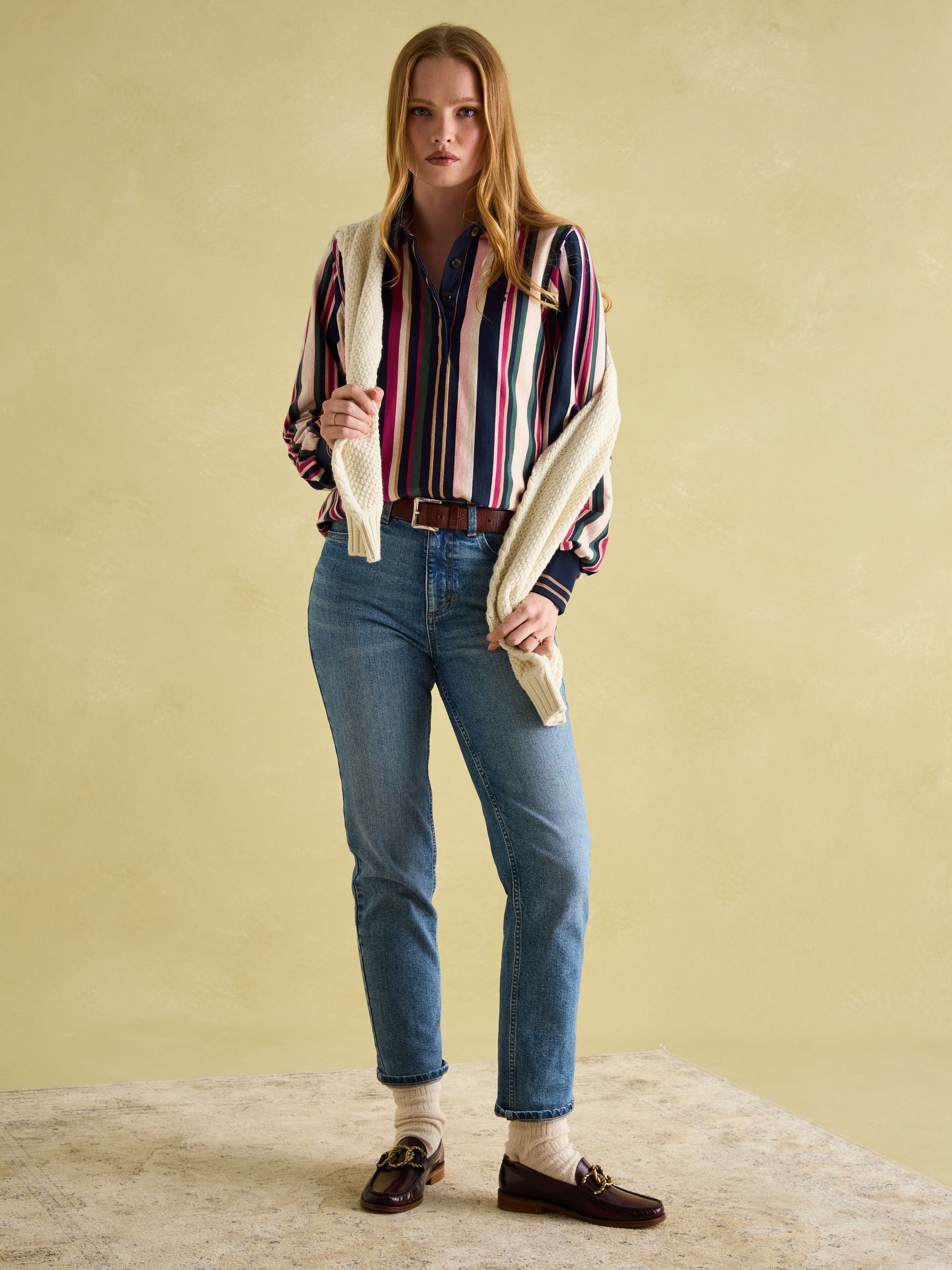 Sammie Multi Striped Heavyweight Cotton Rugby Shirt - Image 3 of 7