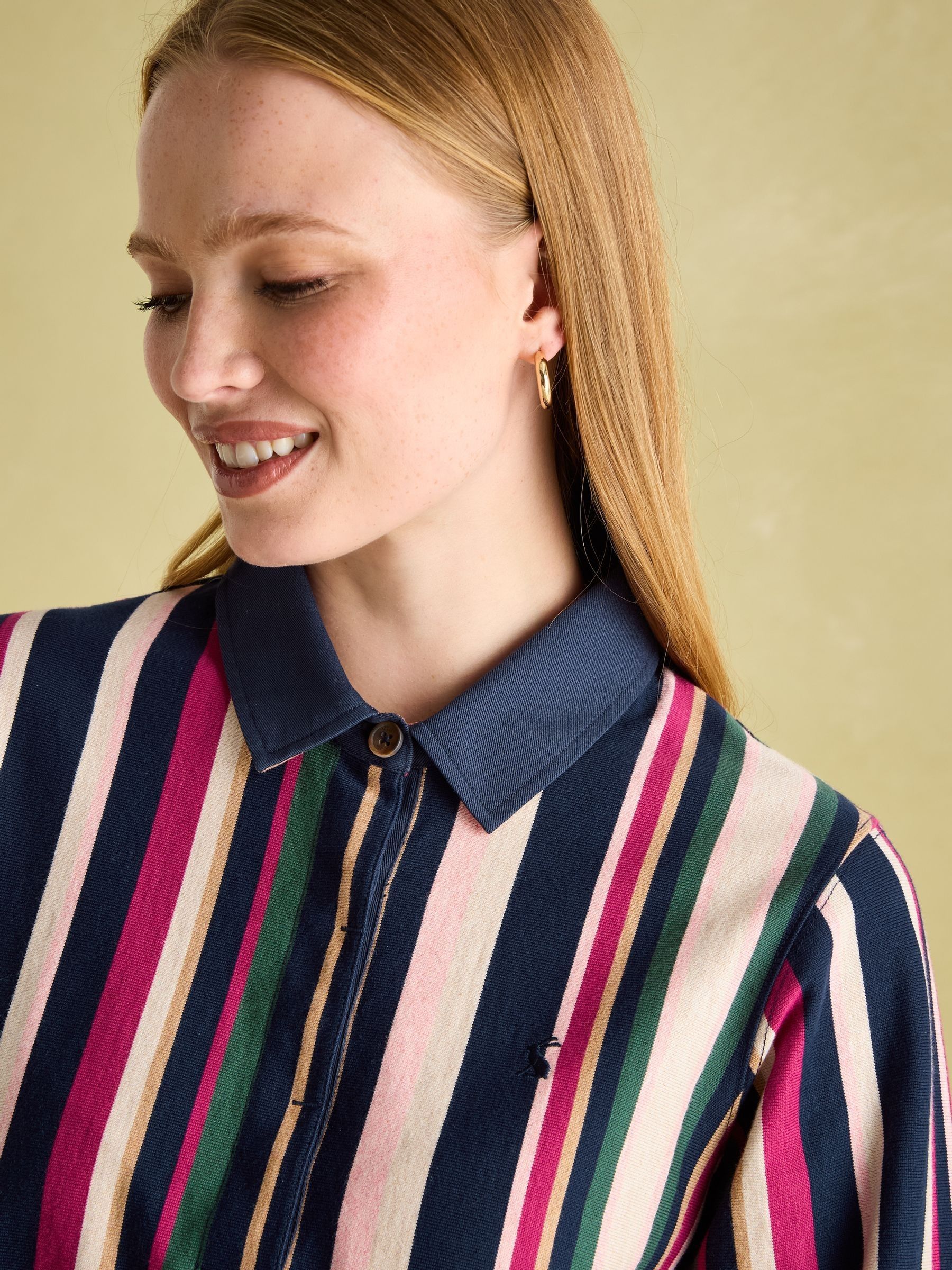 Sammie Multi Striped Heavyweight Cotton Rugby Shirt | Joules Sammie Multi Striped Heavyweight Cotton Rugby Shirt | Joules