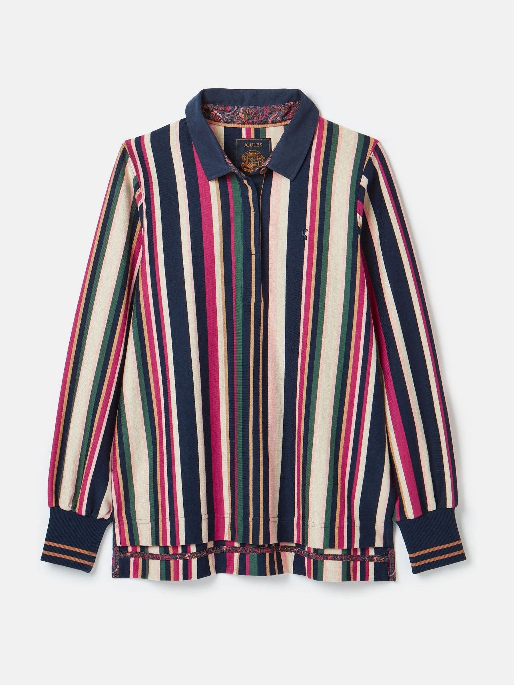 Sammie Multi Striped Heavyweight Cotton Rugby Shirt | Joules Sammie Multi Striped Heavyweight Cotton Rugby Shirt | Joules