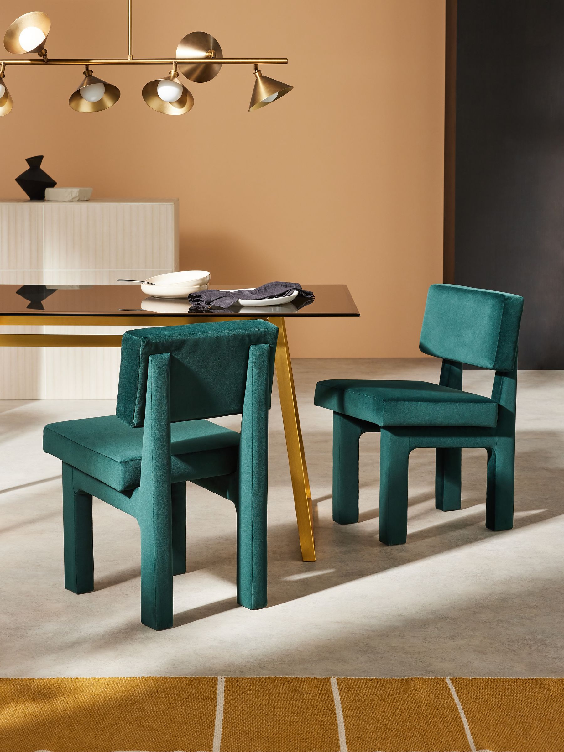 Set of 2 Savea Dining Chairs in Dark Green - Image 2 of 4