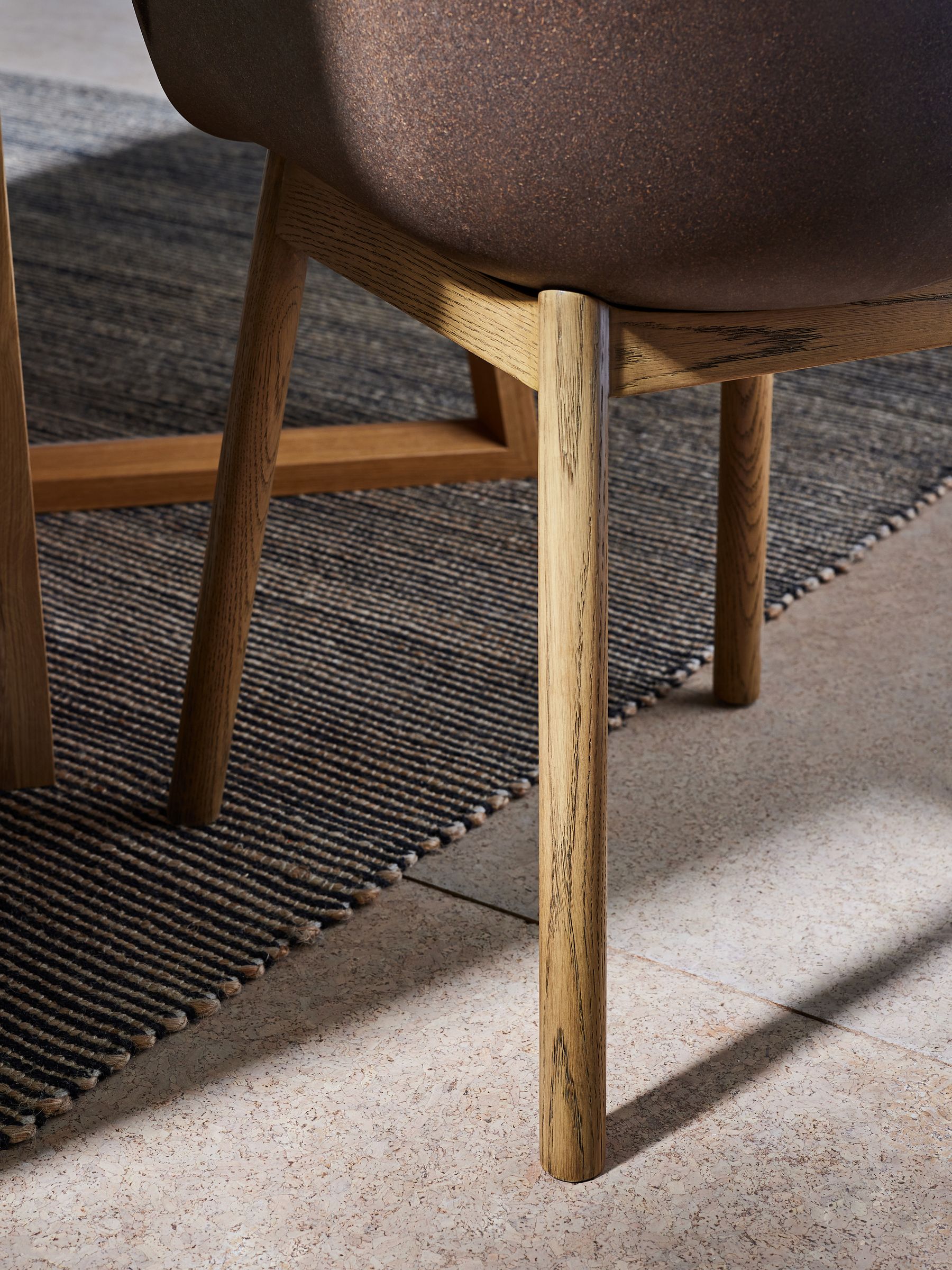 Helle Dining Chair in Brown and Green Velvet - Image 3 of 4