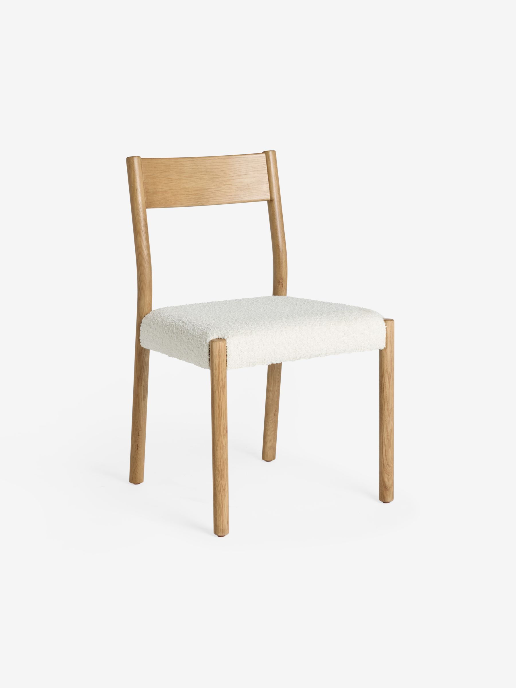 Set of 2 Rhye Dining Chair in Natural and Off White Boucle - Image 4 of 5