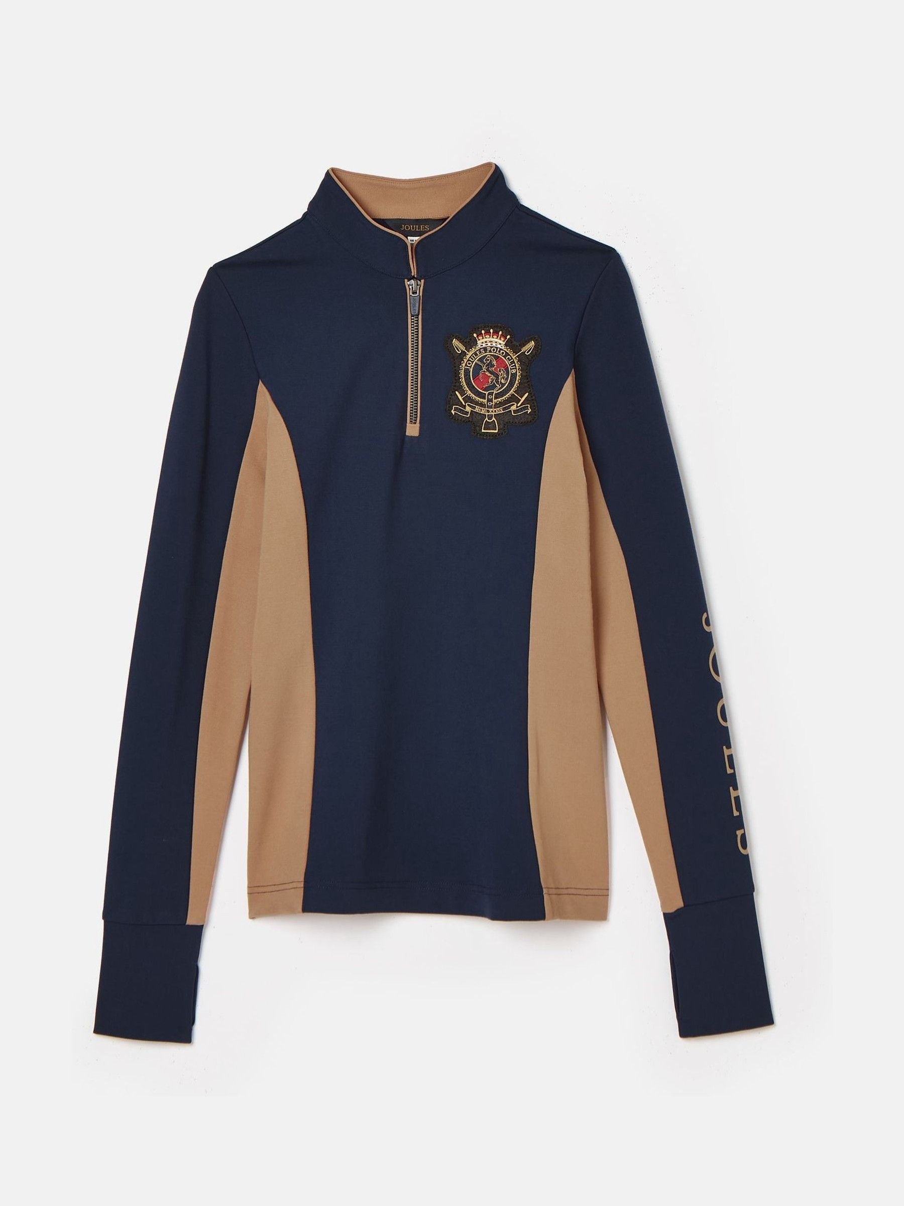 Faymere Navy Embellished Long Sleeve Top - Image 6 of 6