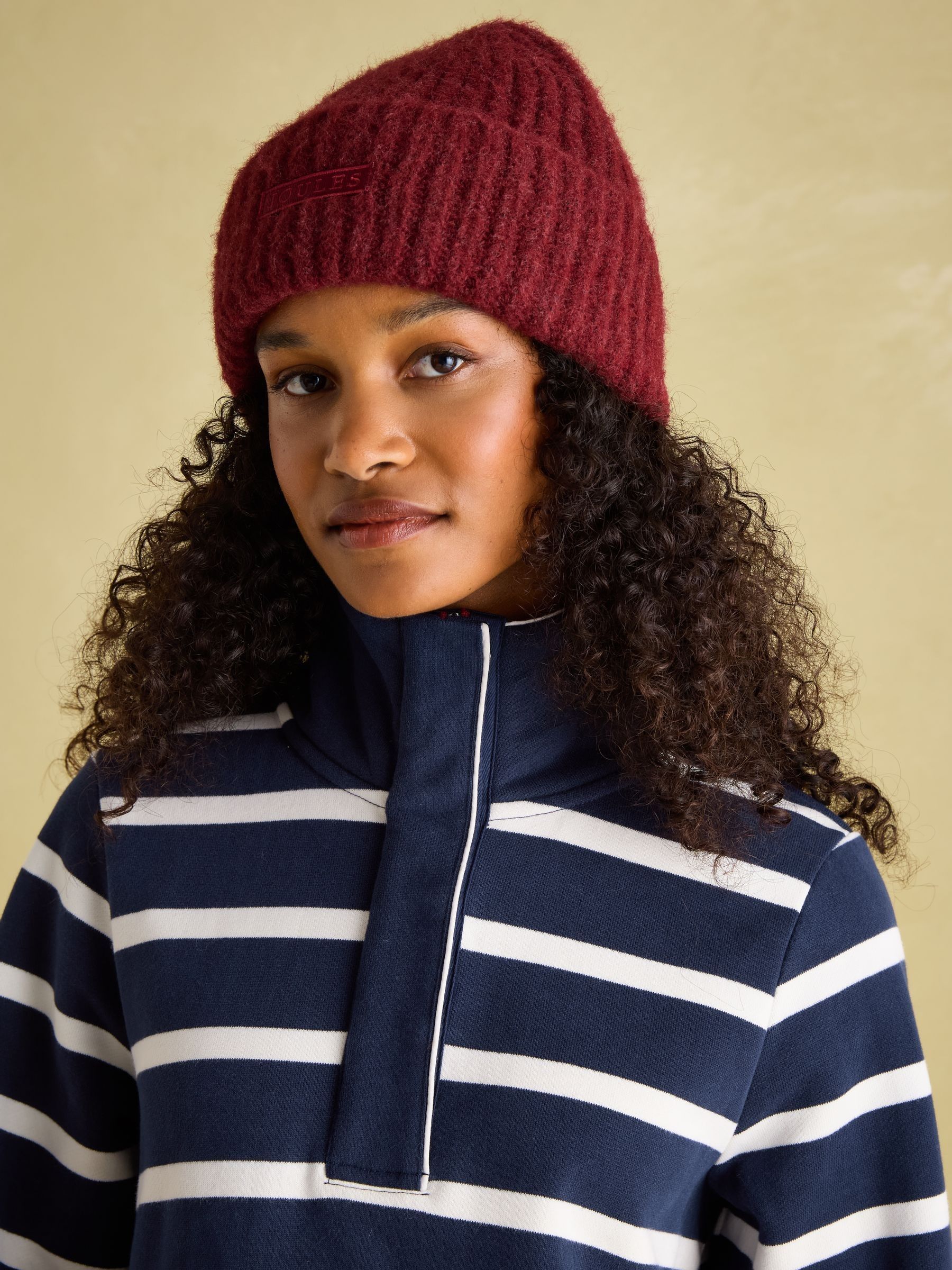 Burnham Navy Blue Heavyweight Cotton Funnel Neck Quarter Zip Sweatshirt - Image 4 of 7
