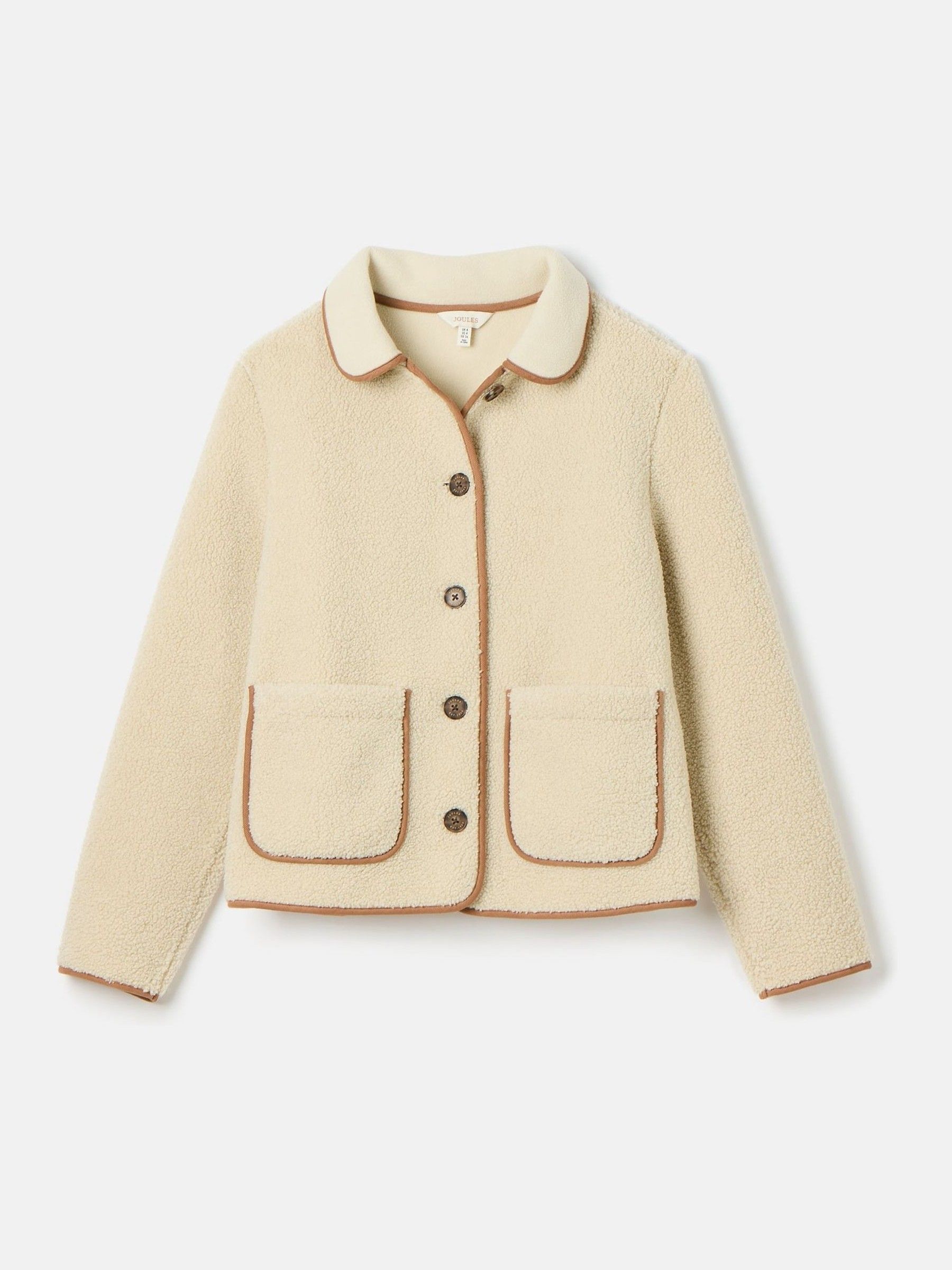 Sadie Cream Button Down Fleece Jacket - Image 11 of 11