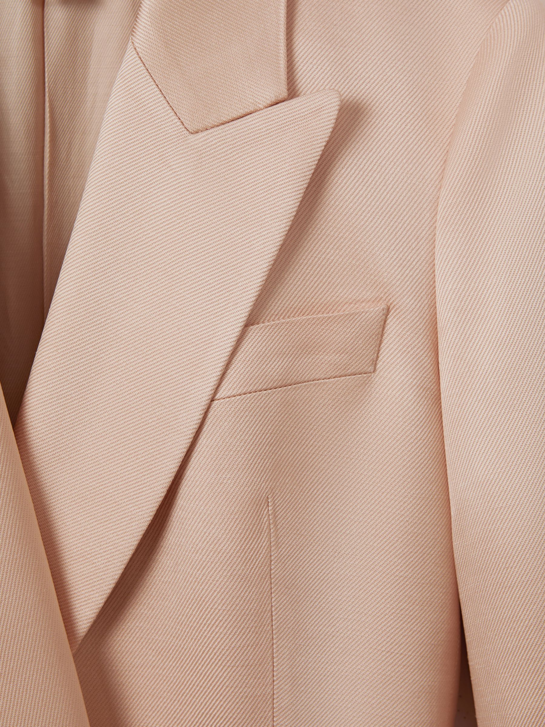 Double Breasted Satin Blazer in Pink - Image 6 of 6