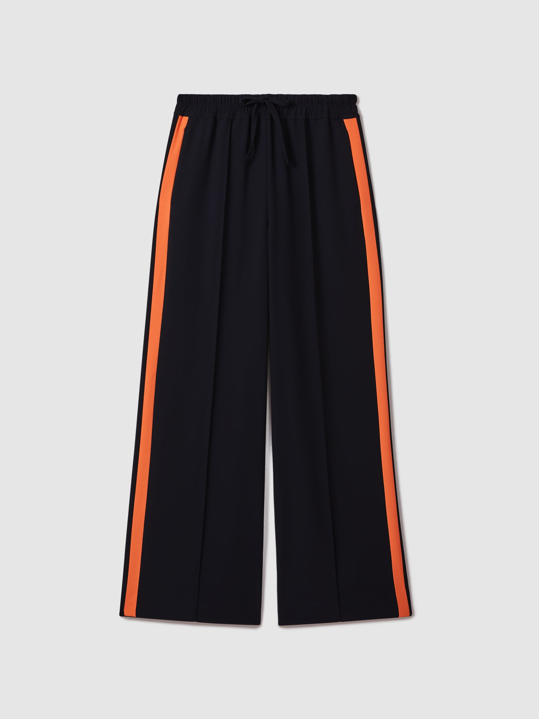 McLaren F1 Side Stripe Drawstring Trousers in Navy/Papaya - Image 2 of 8