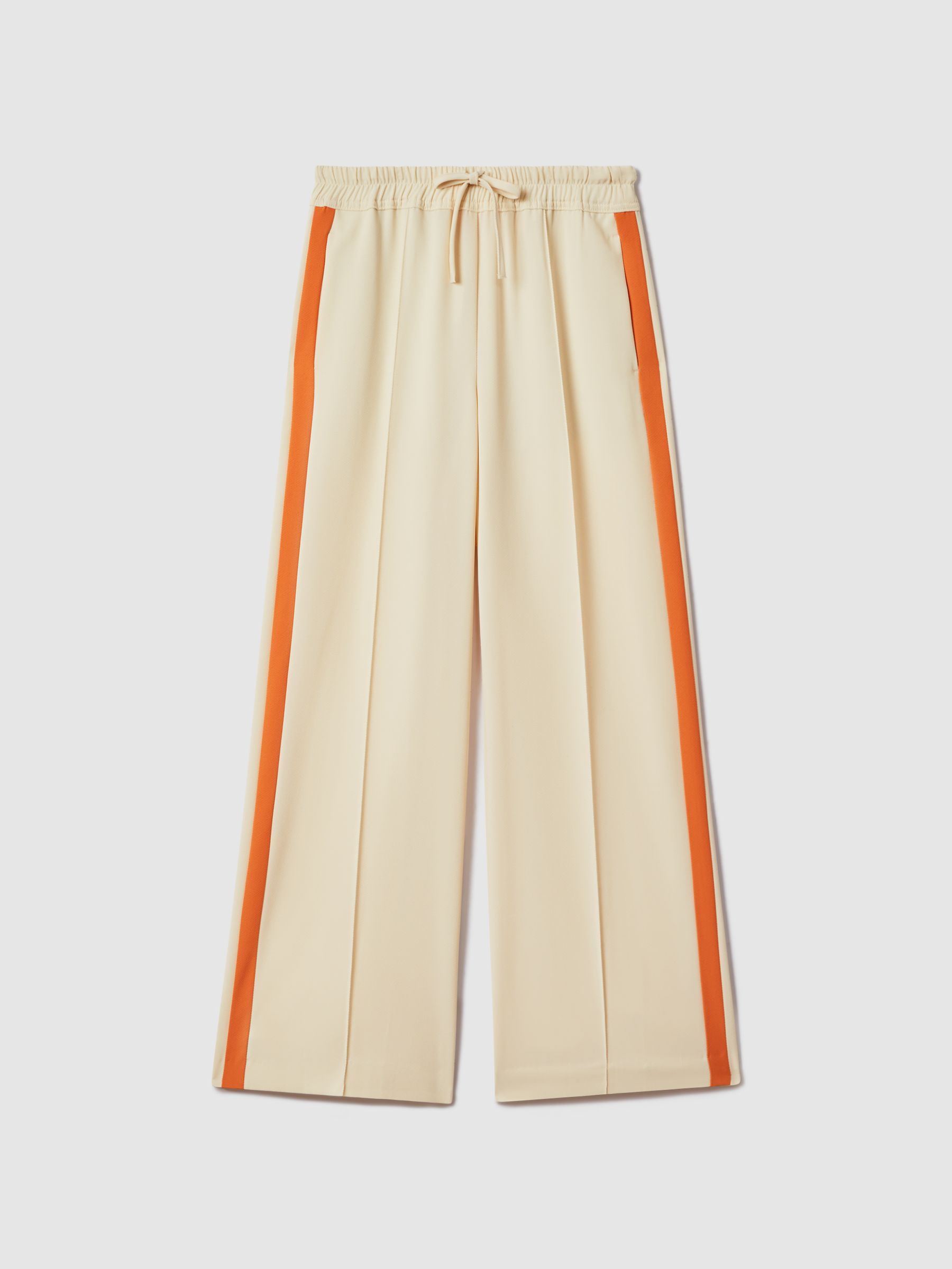 McLaren F1 Side Stripe Drawstring Trousers in Off White/Papaya - Image 2 of 7