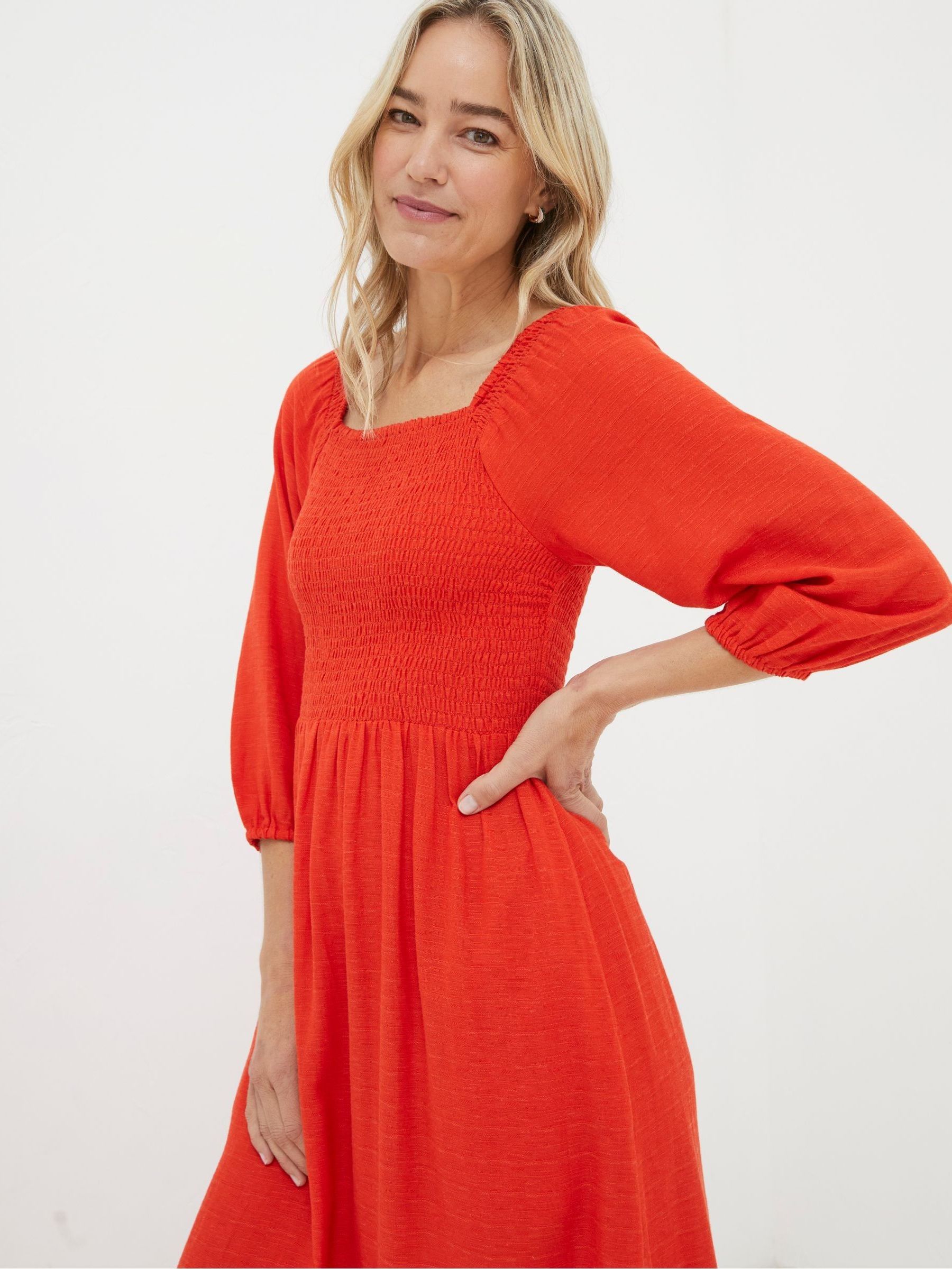 Red Adele Midi Dress - Image 4 of 6