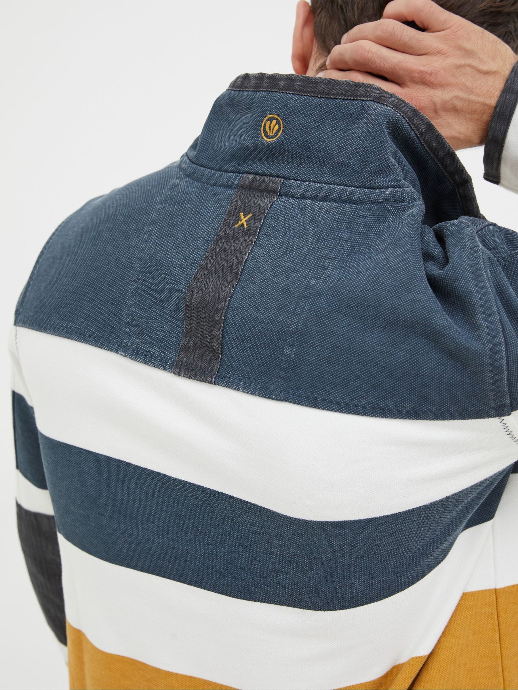 Airlie Yellow Rugby Stripe Sweatshirt - Image 5 of 6