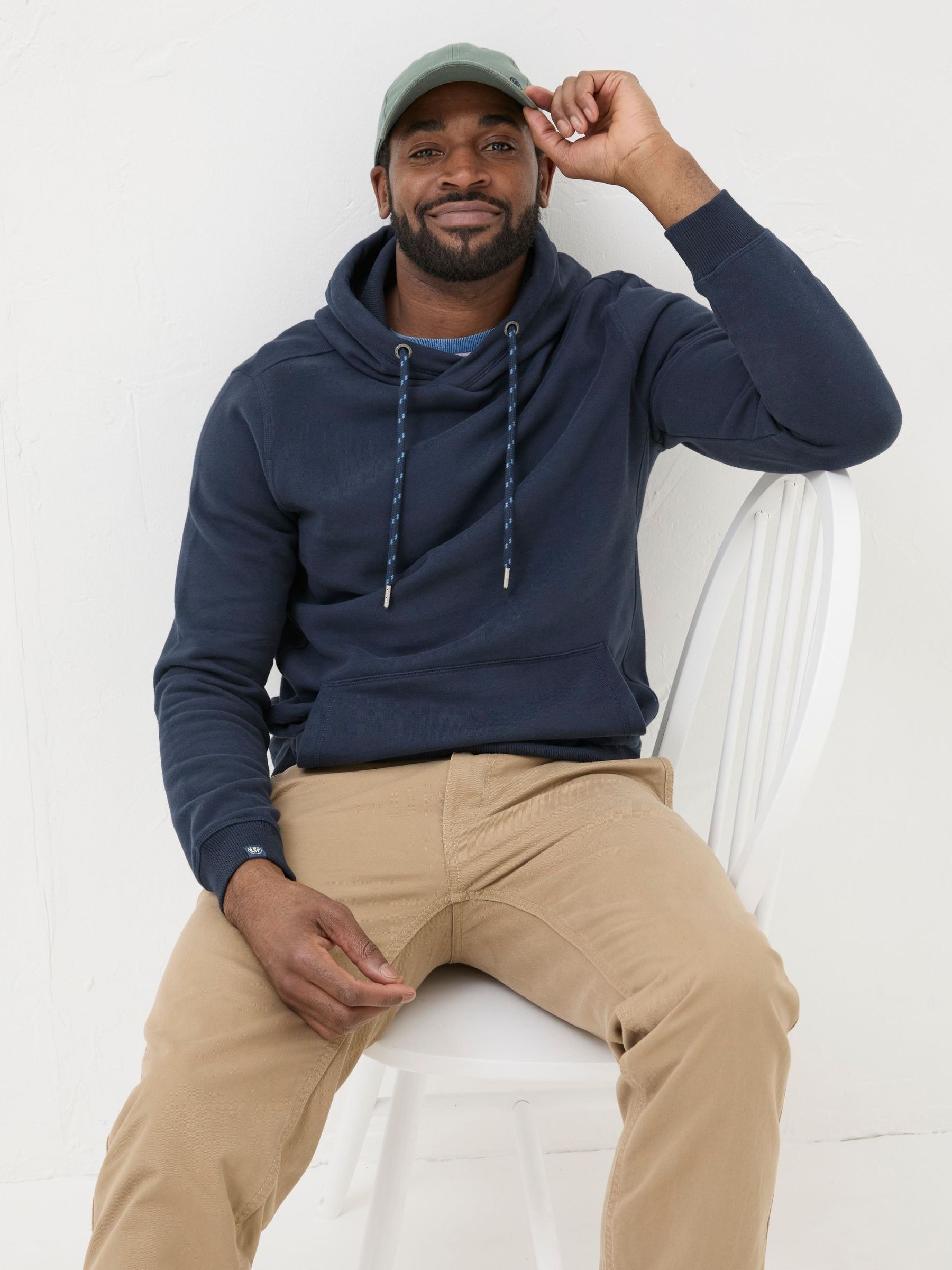 Brooke Navy Blue Overhead Hoodie - Image 3 of 6