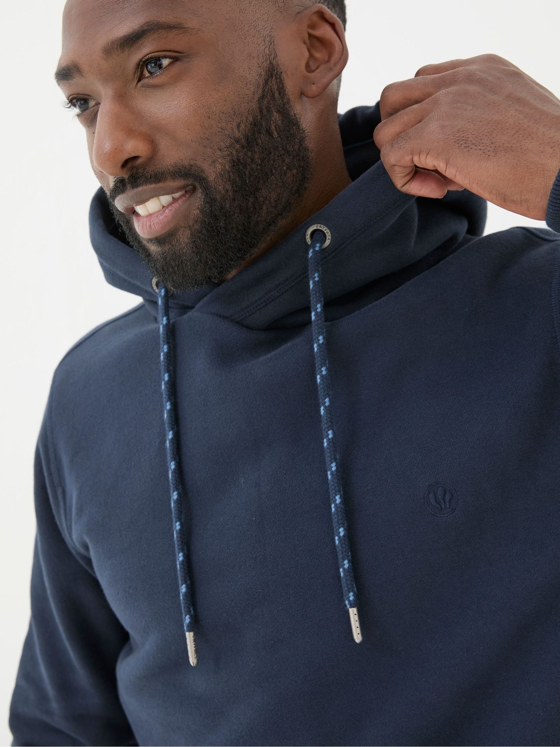 Brooke Navy Blue Overhead Hoodie - Image 4 of 6