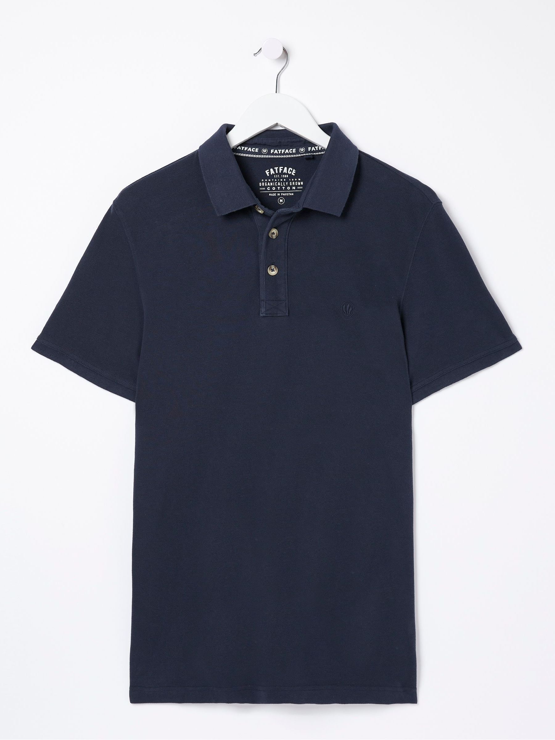 Navy Blue Pique Polo Shirt - Image 5 of 5