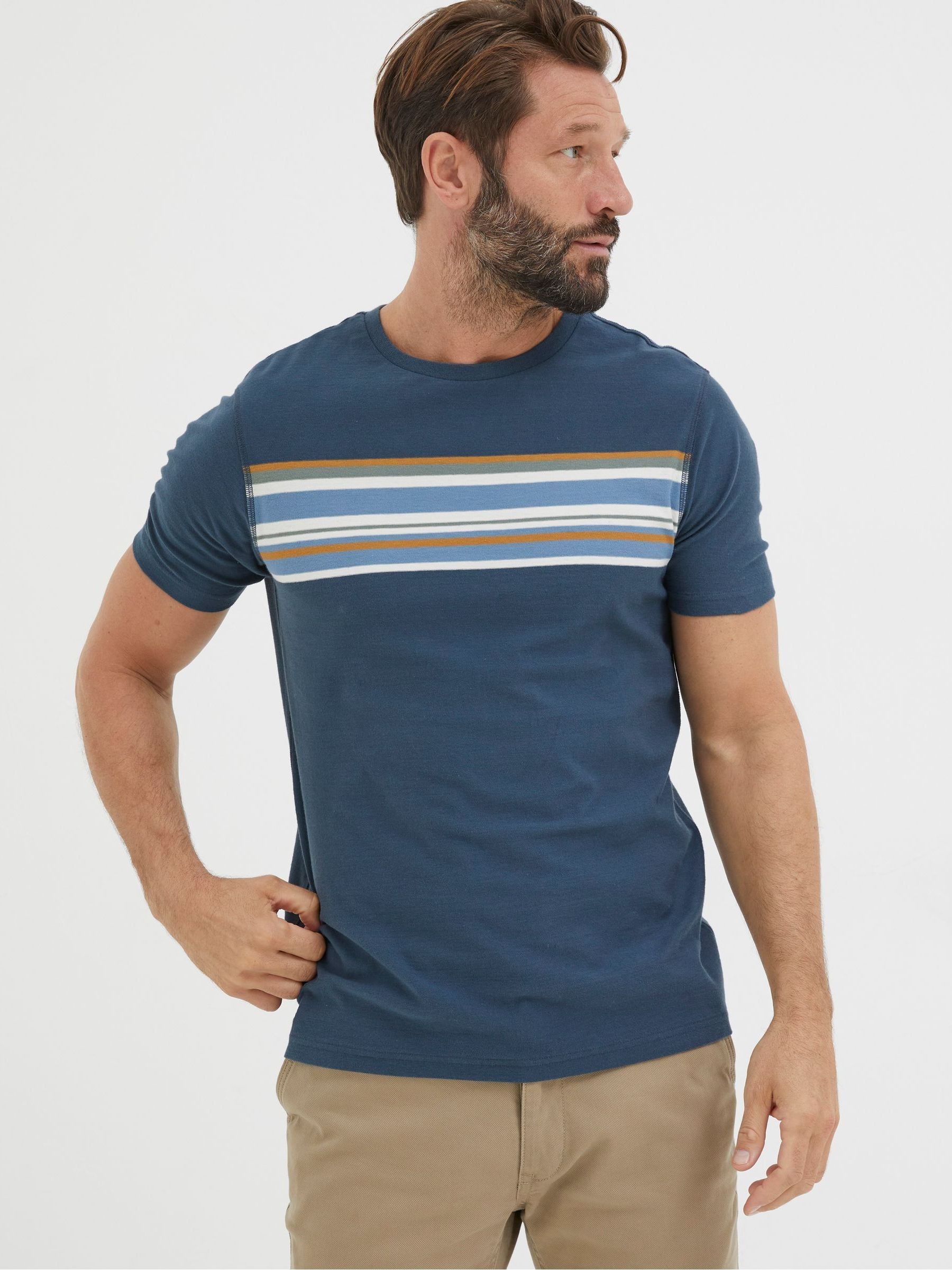 Blue Chest Stripe T-Shirt - Image 2 of 6