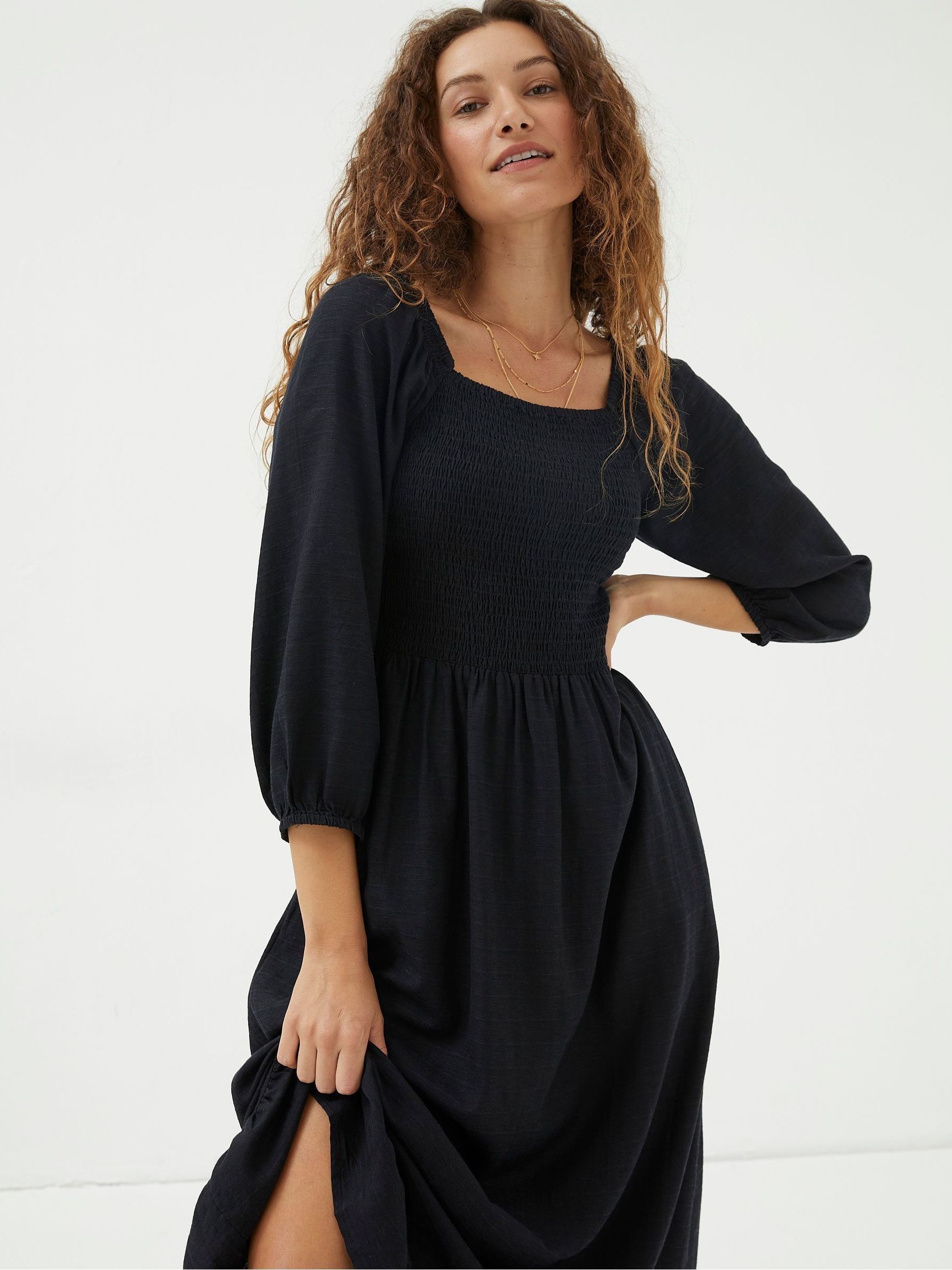 Black Adele Midi Dress - Image 3 of 5