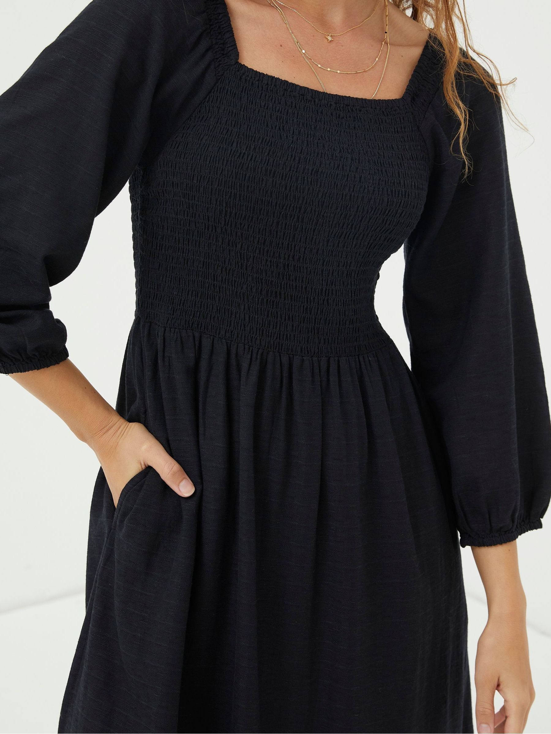 Black Adele Midi Dress - Image 4 of 5