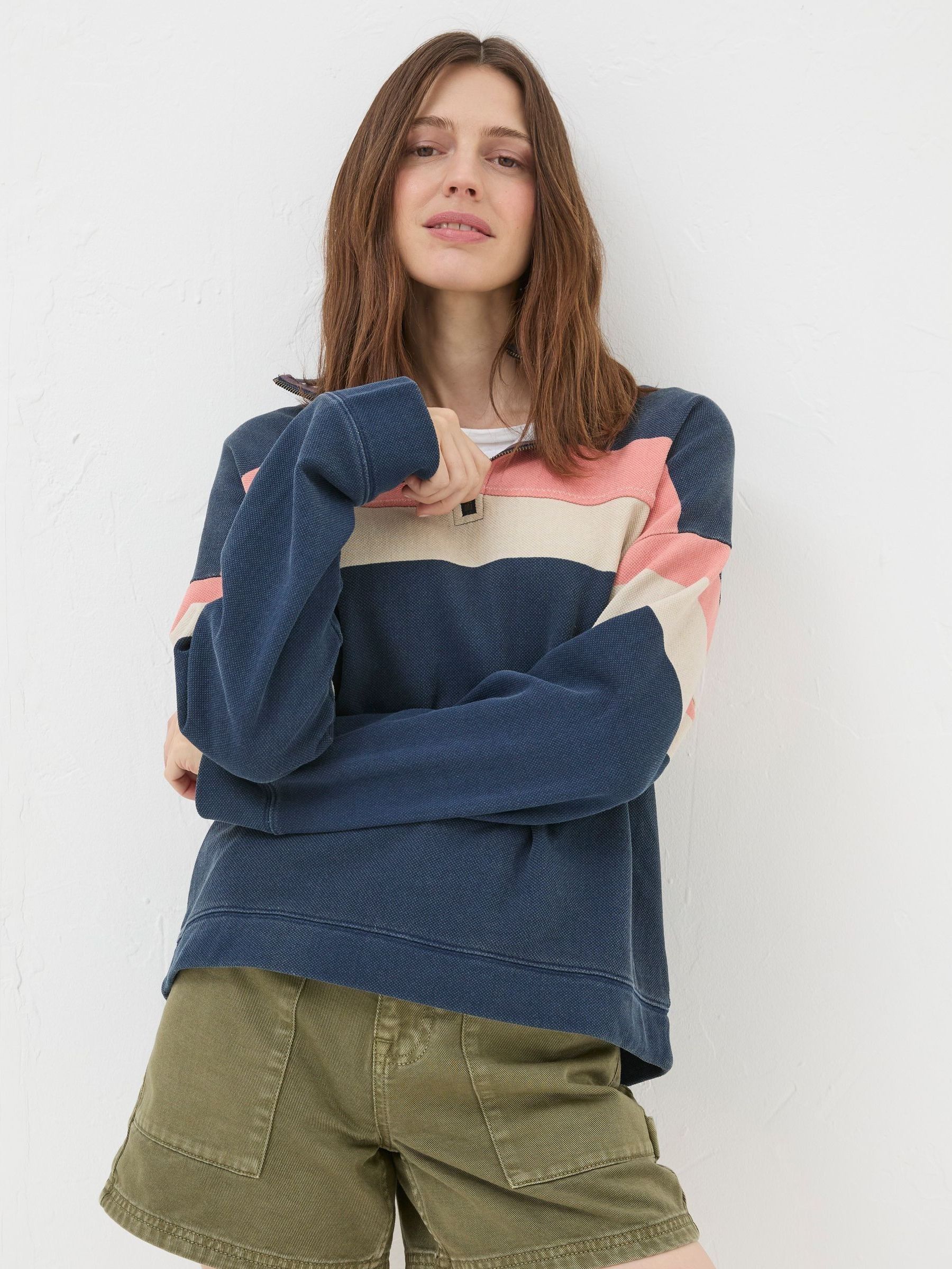 Blue Relaxed Airlie Colour Block Sweatshirt - Image 1 of 5