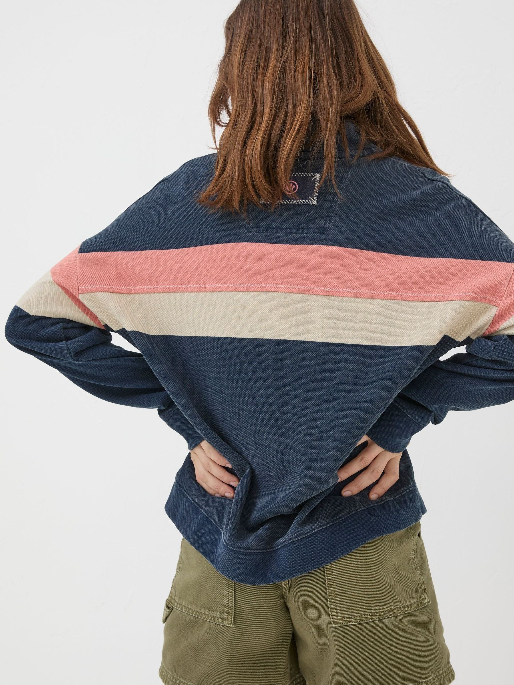 Blue Relaxed Airlie Colour Block Sweatshirt - Image 2 of 5 Blue Relaxed Airlie Colour Block Sweatshirt - Image 2 of 5