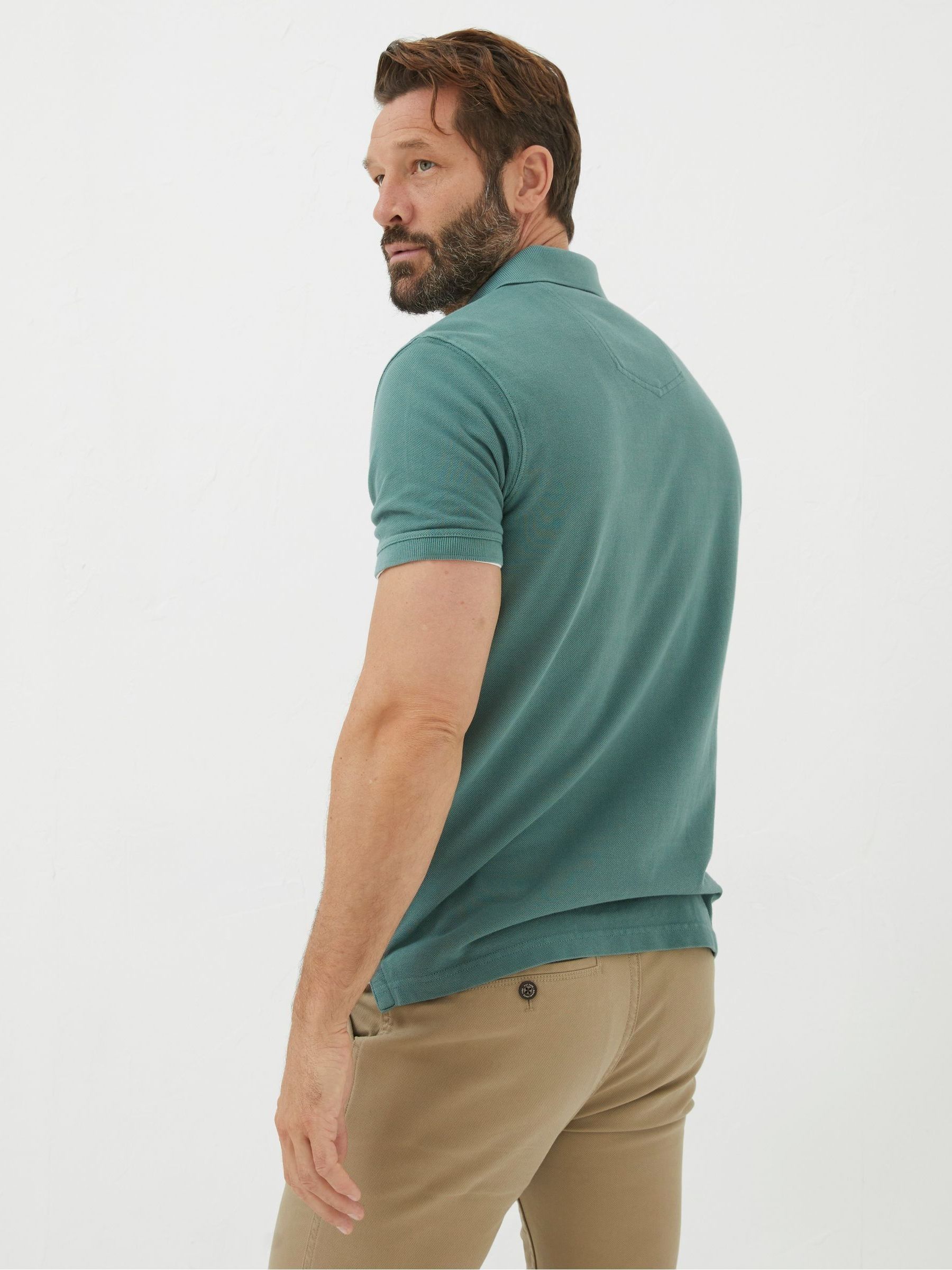 Green Pique Polo Shirt - Image 2 of 4