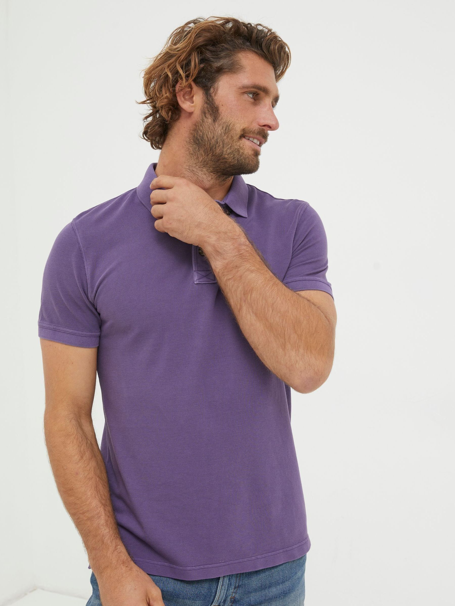 Purple Pique Polo Shirt - Image 1 of 5