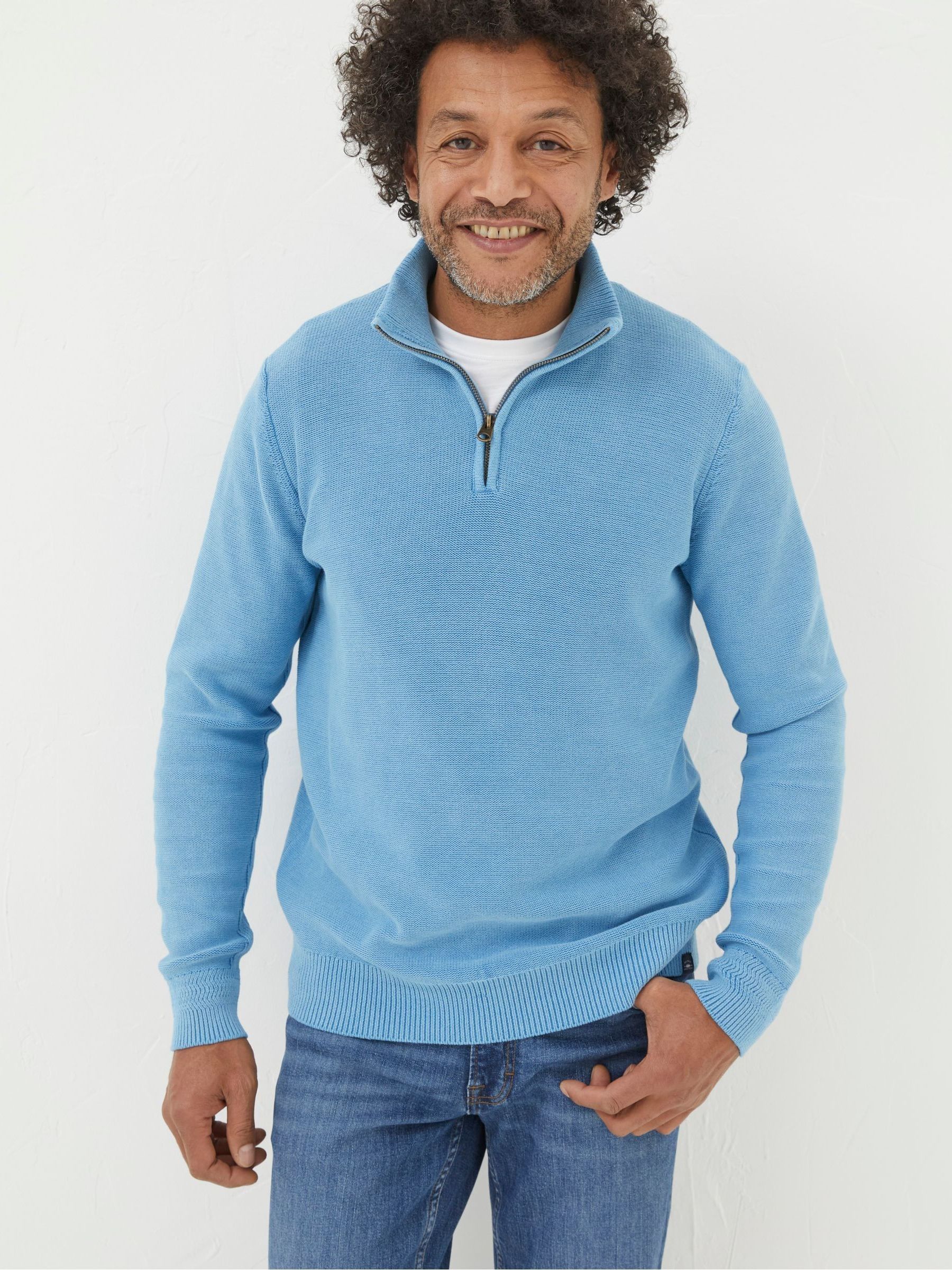 Blue Berwick Half Neck Jumper - Image 1 of 5