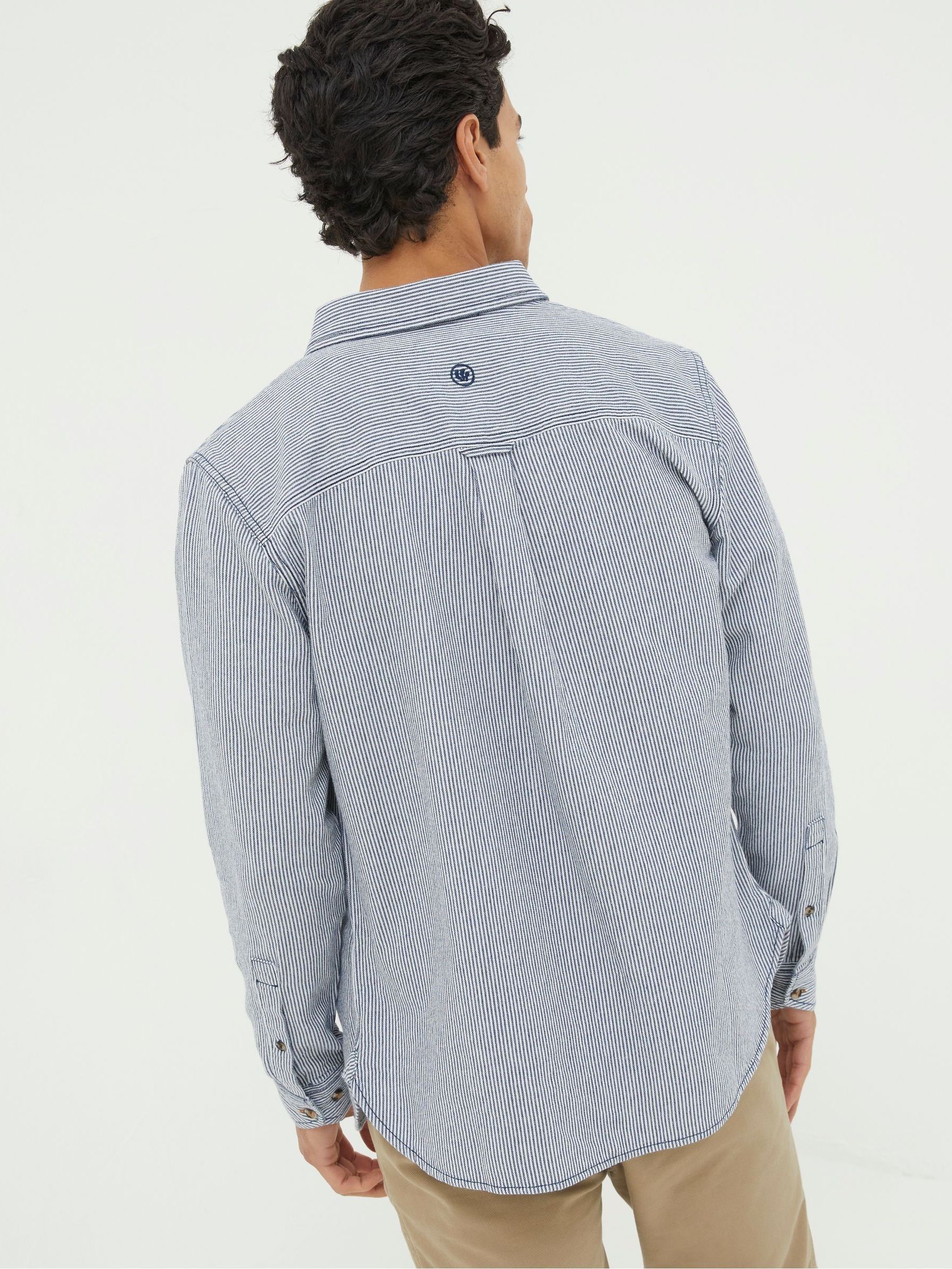 Blue Long Sleeve Nacton Stripe Shirt - Image 2 of 5
