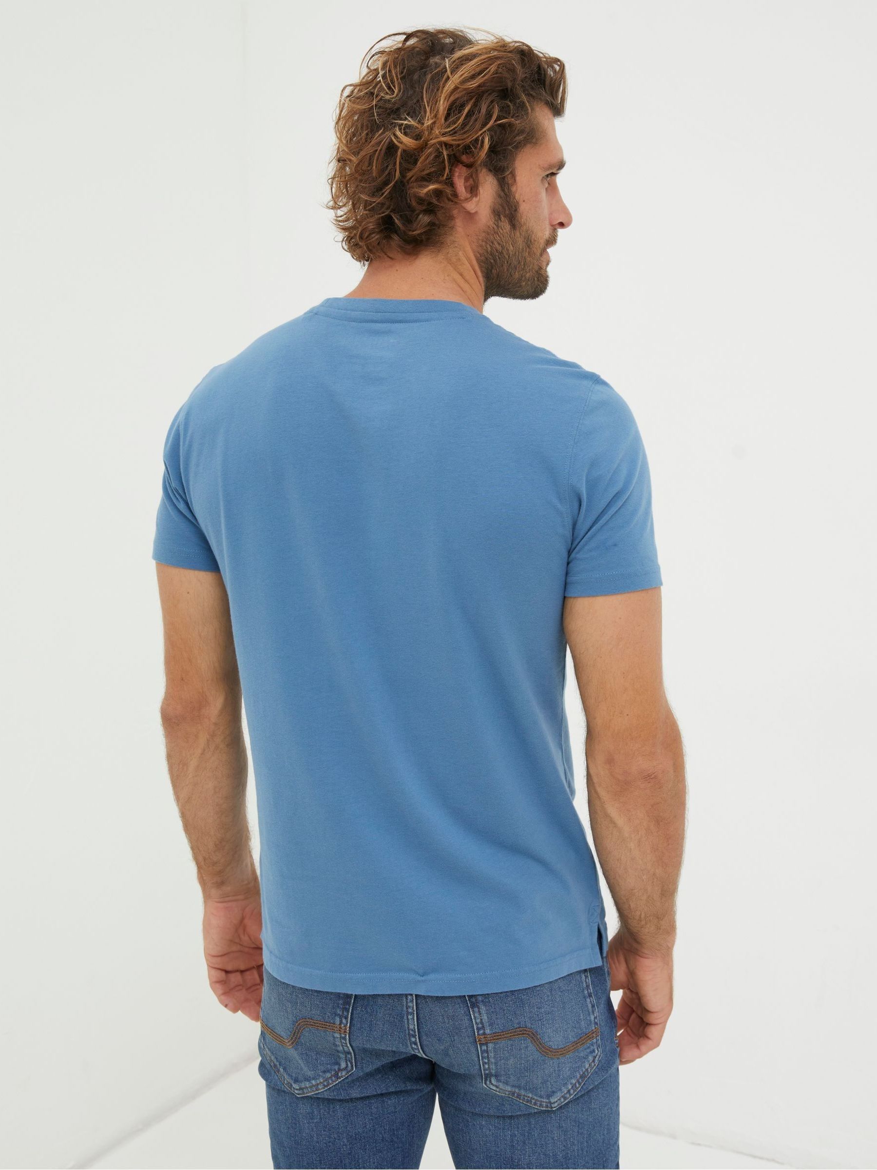 Lulworth Mid Blue Crew T-Shirt - Image 2 of 5