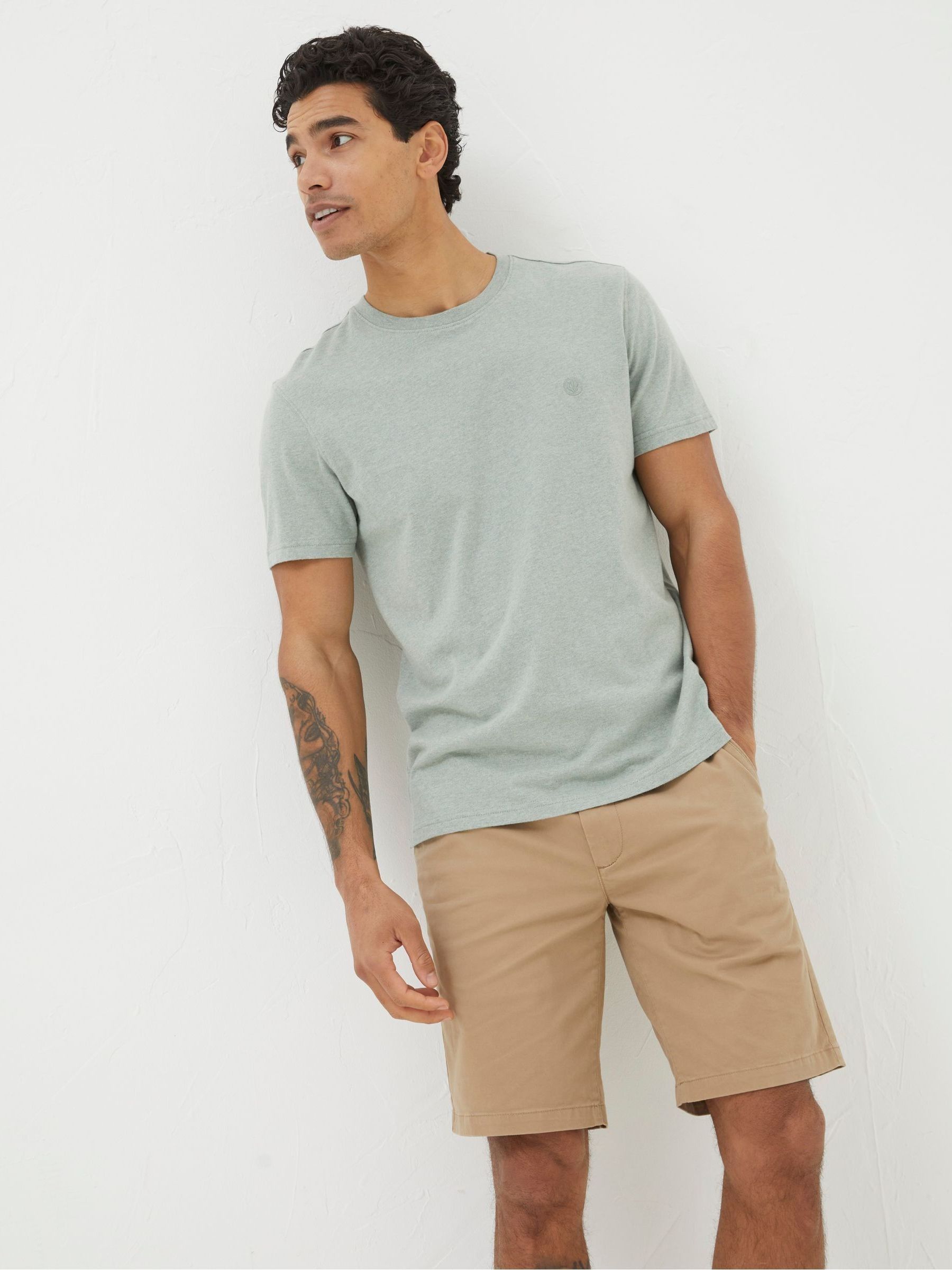 Lulworth Green Organic Crew T-Shirt - Image 1 of 5