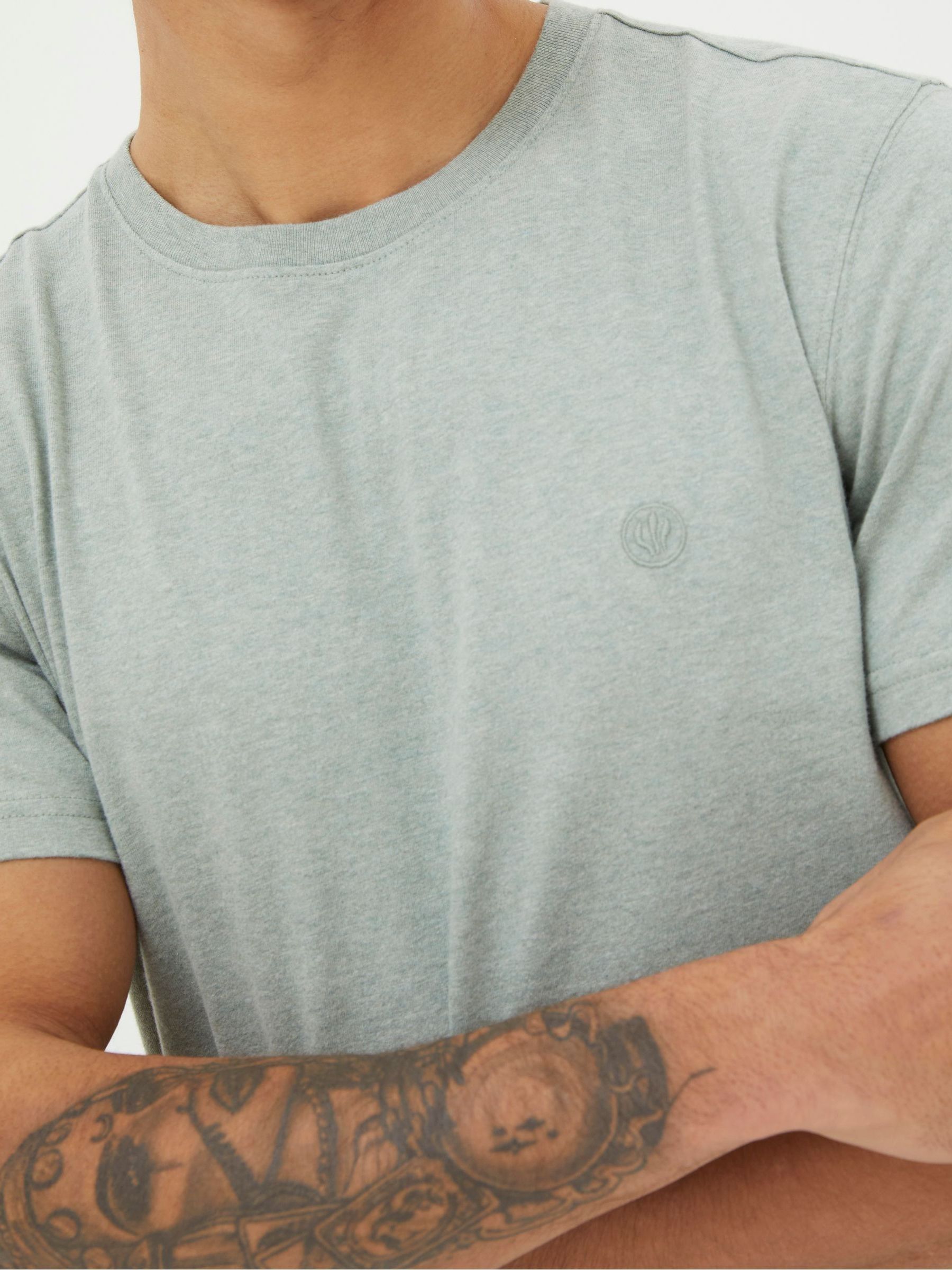Lulworth Green Organic Crew T-Shirt - Image 3 of 5