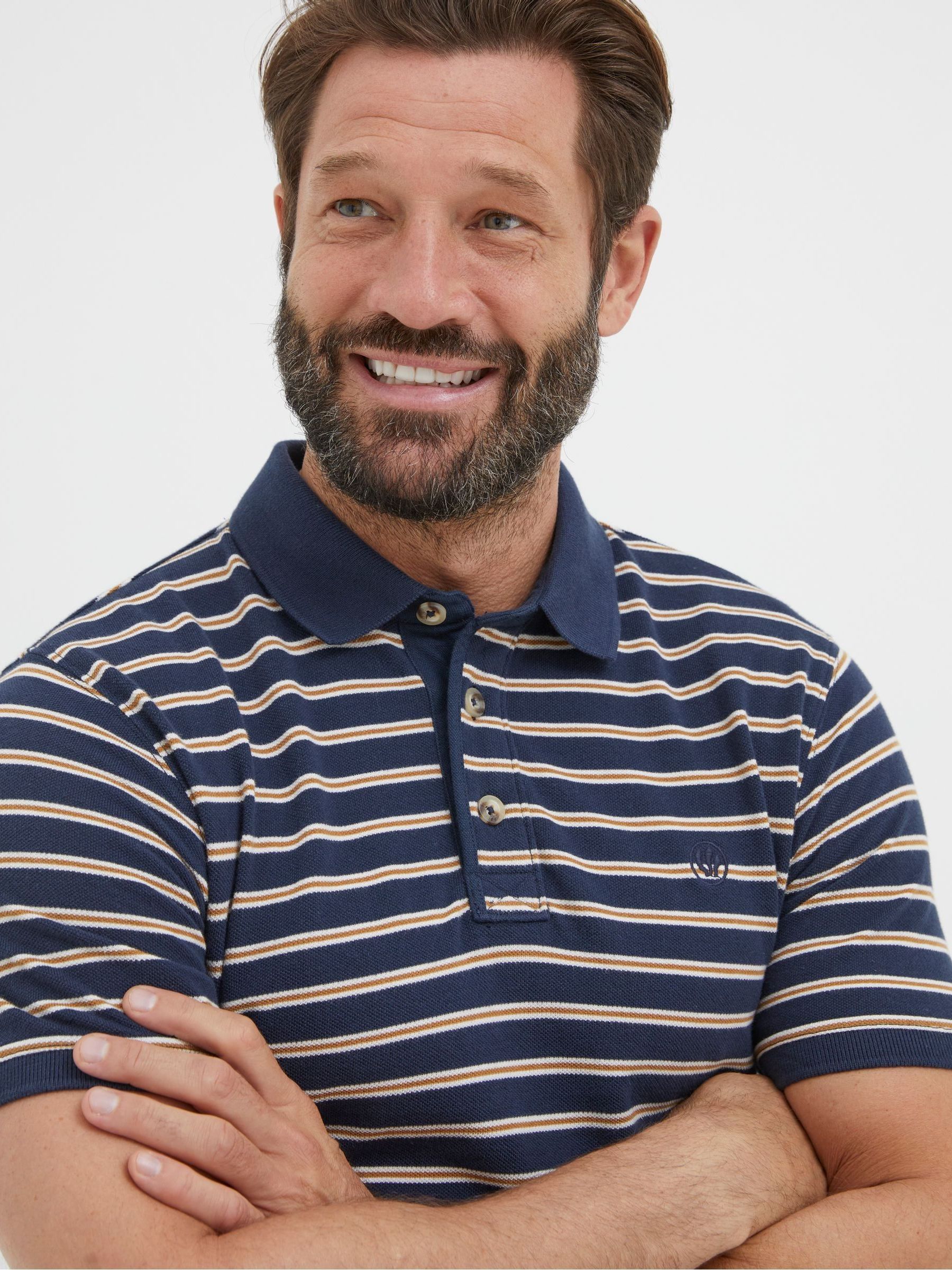 Blue Stripe Polo Shirt - Image 4 of 5