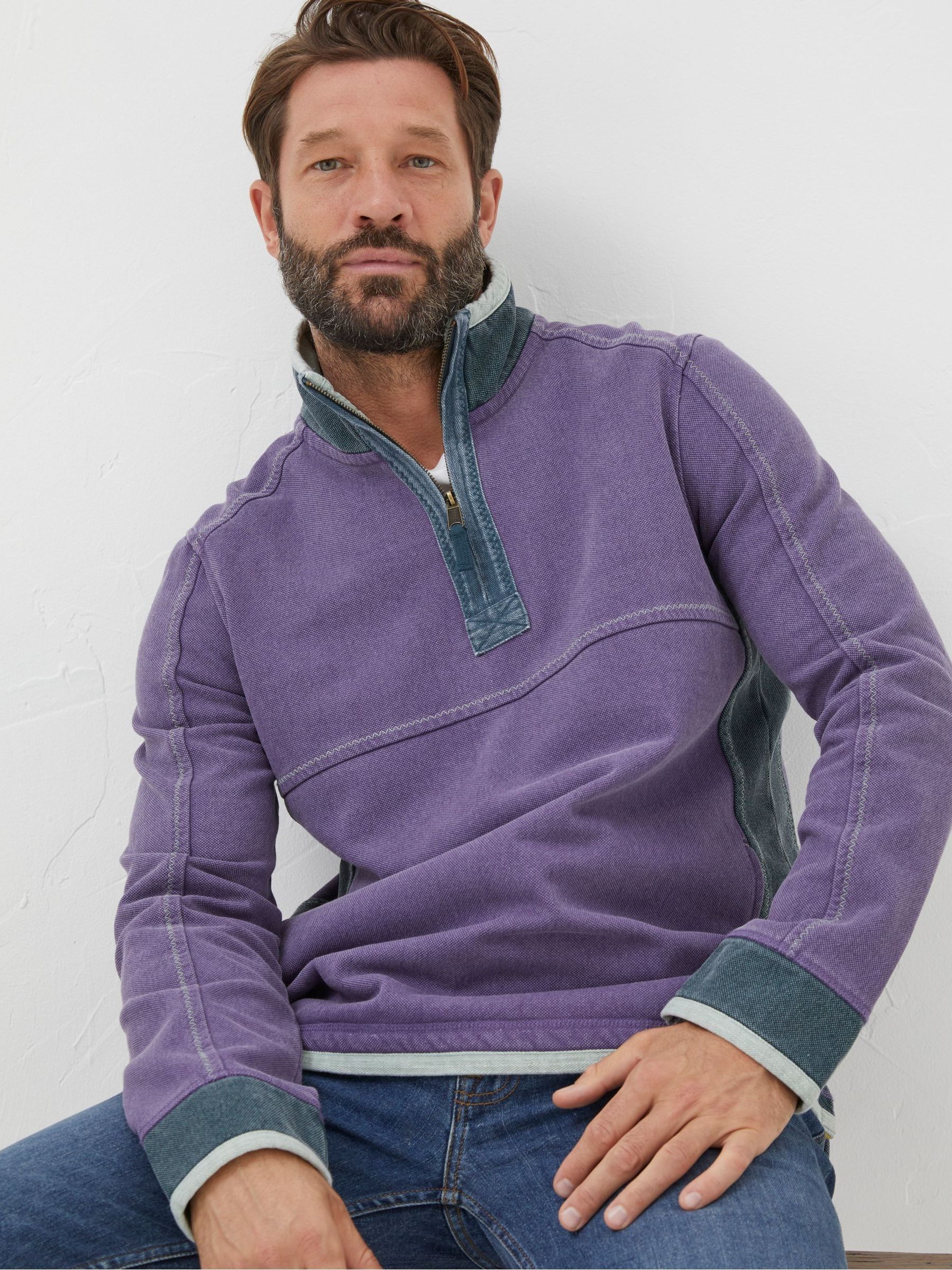 Airlie Purple Pocket Sweatshirt - Image 3 of 5