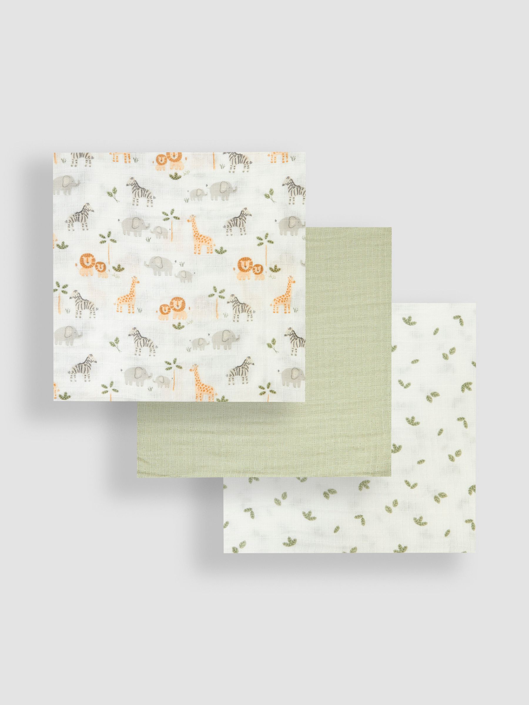 Soft Safari 3-Pack Muslin Squares - Image 2 of 3