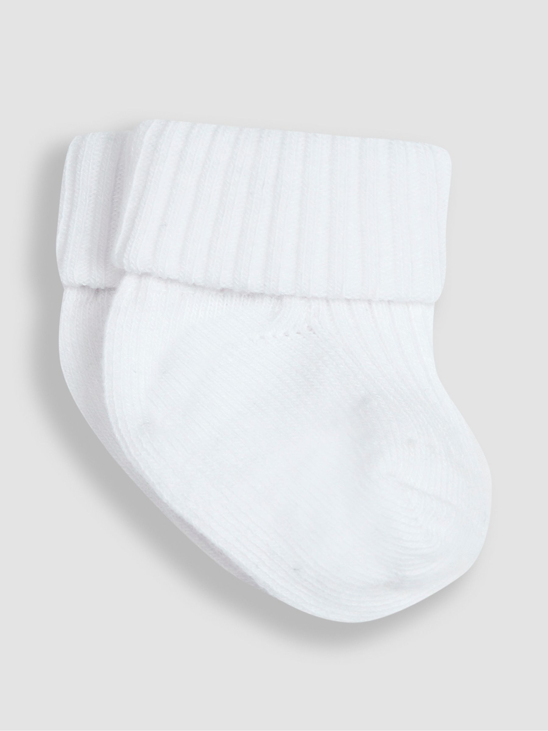 3-Pack Rib Baby Socks in White - Image 2 of 2