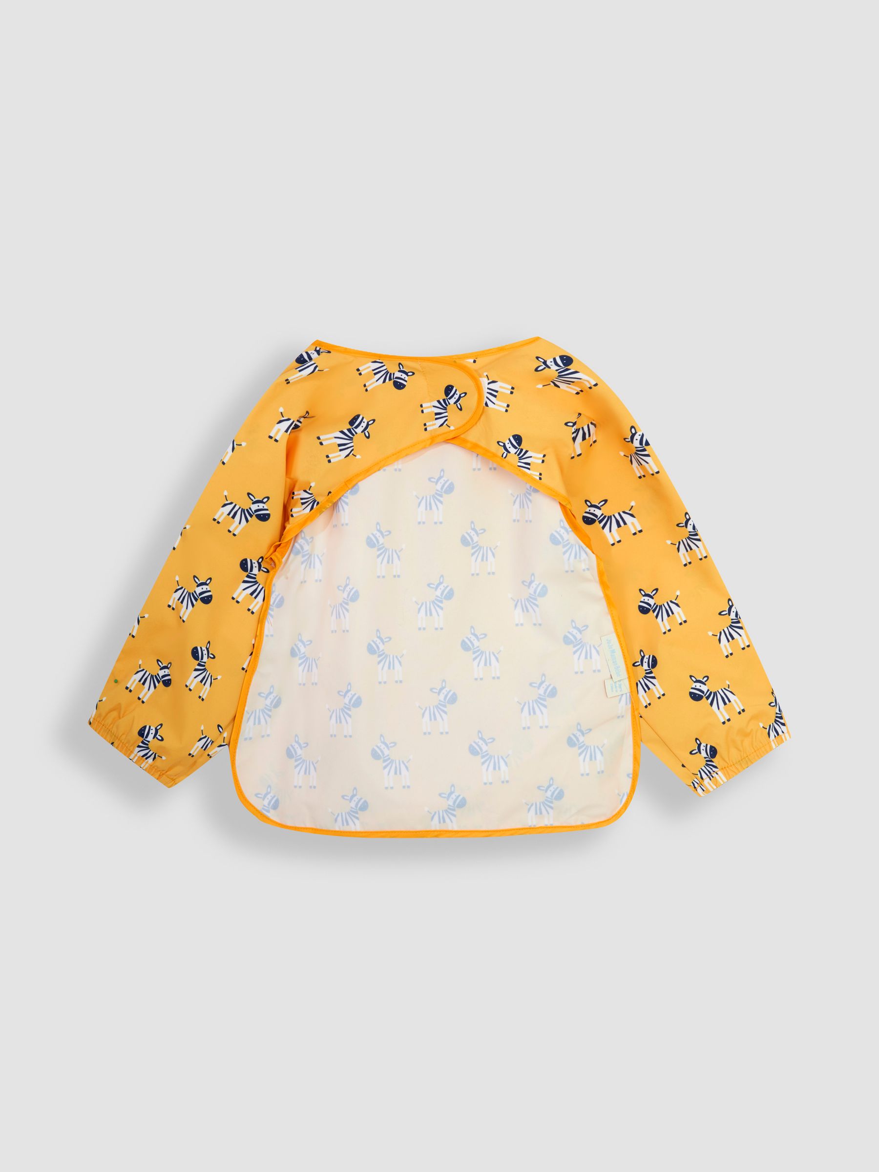 Mustard Yellow Zebra Deluxe Sleeved Bib - Image 2 of 3