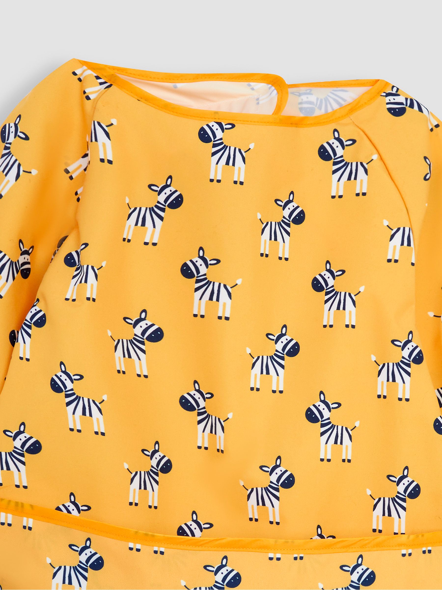 Mustard Yellow Zebra Deluxe Sleeved Bib - Image 3 of 3