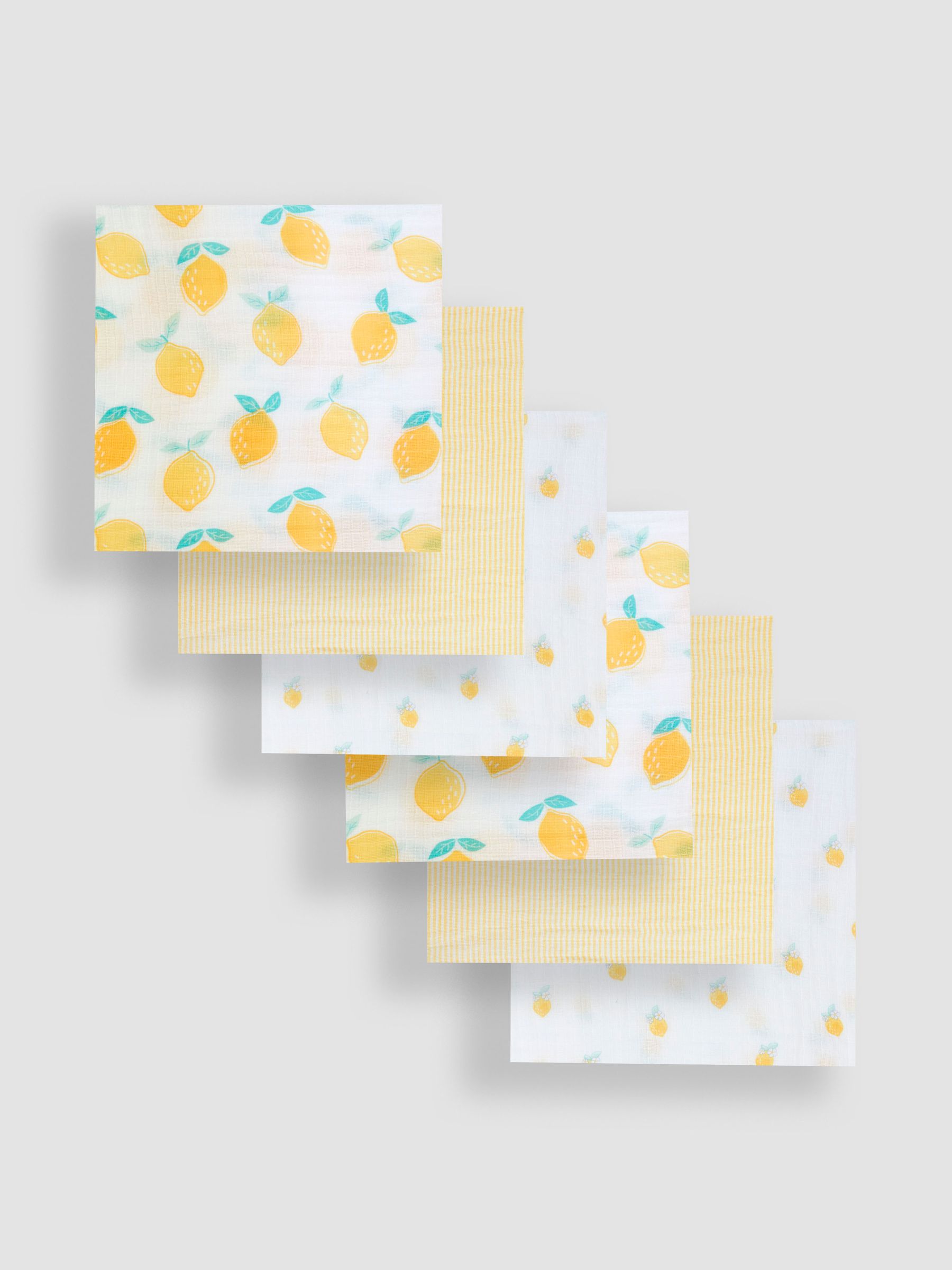 Yellow Lemons 6-Pack Muslins - Image 2 of 3