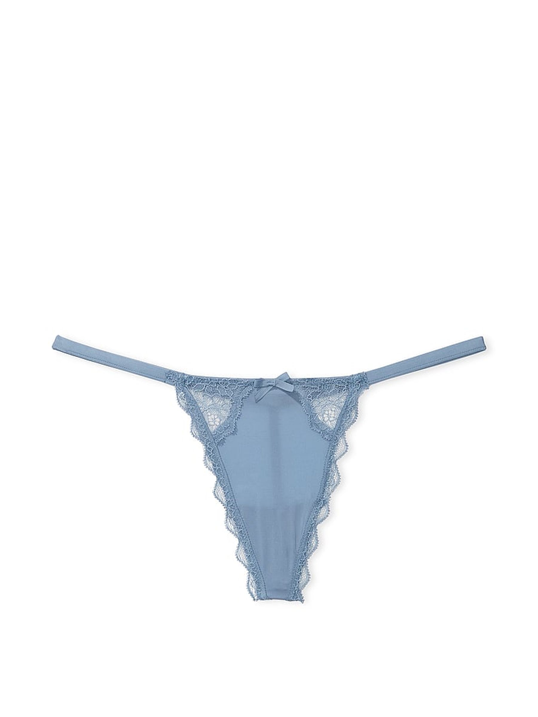 Faded Denim Blue G String Knickers - Image 3 of 3