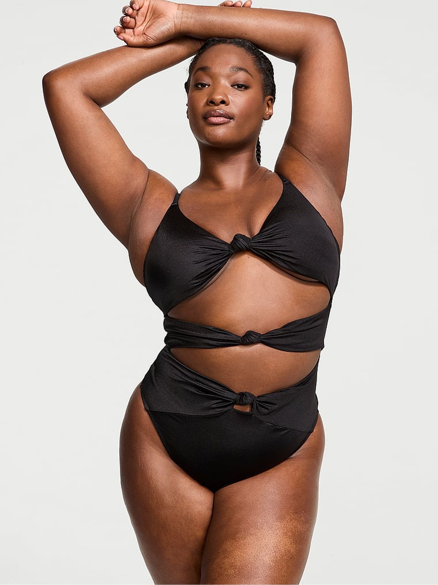 Nero Black Knotted Swimsuit - Image 1 of 3