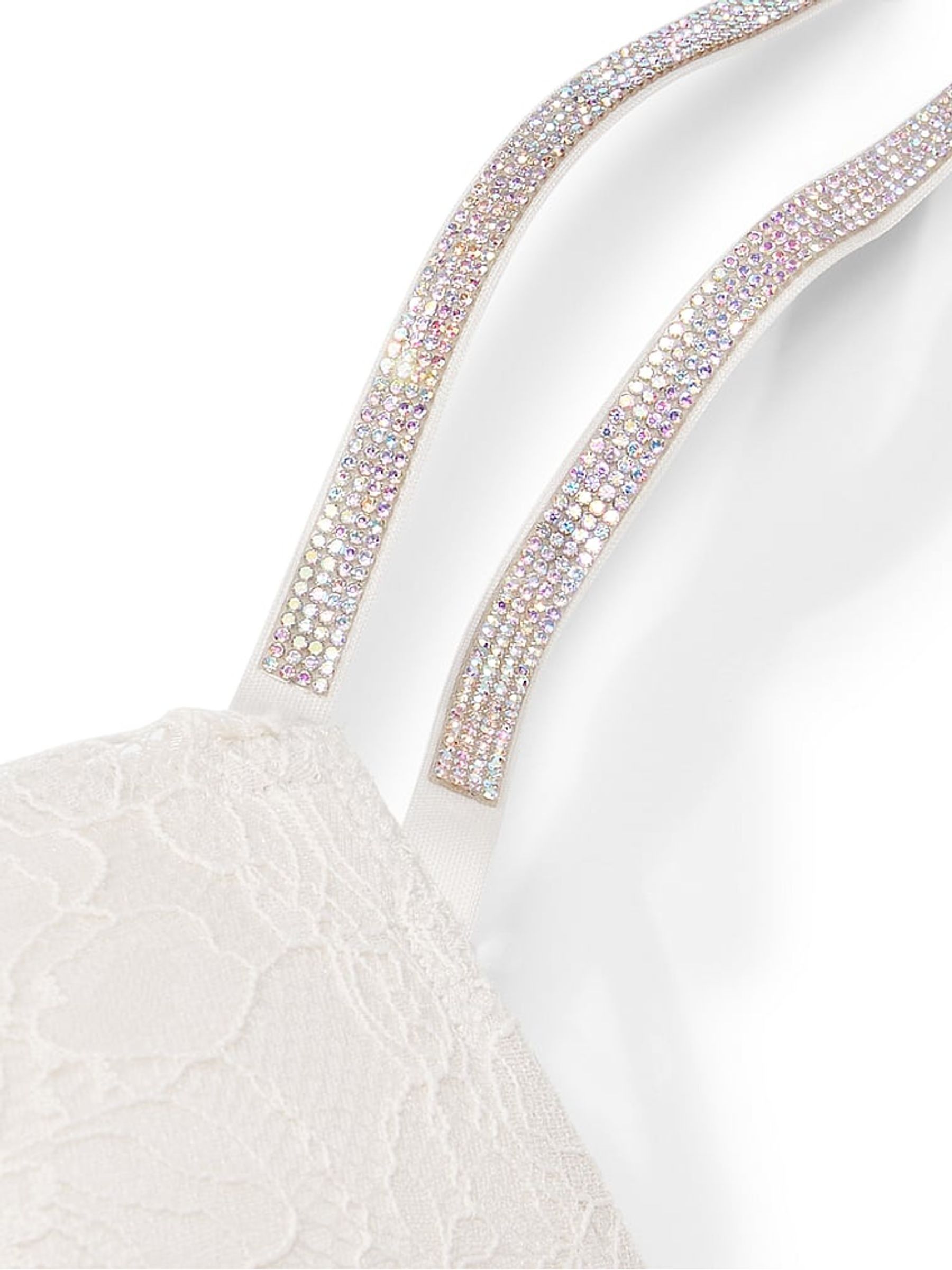 Coconut White Bombshell Add 2 Cups Push Up Double Shine Strap Bra - Image 4 of 4