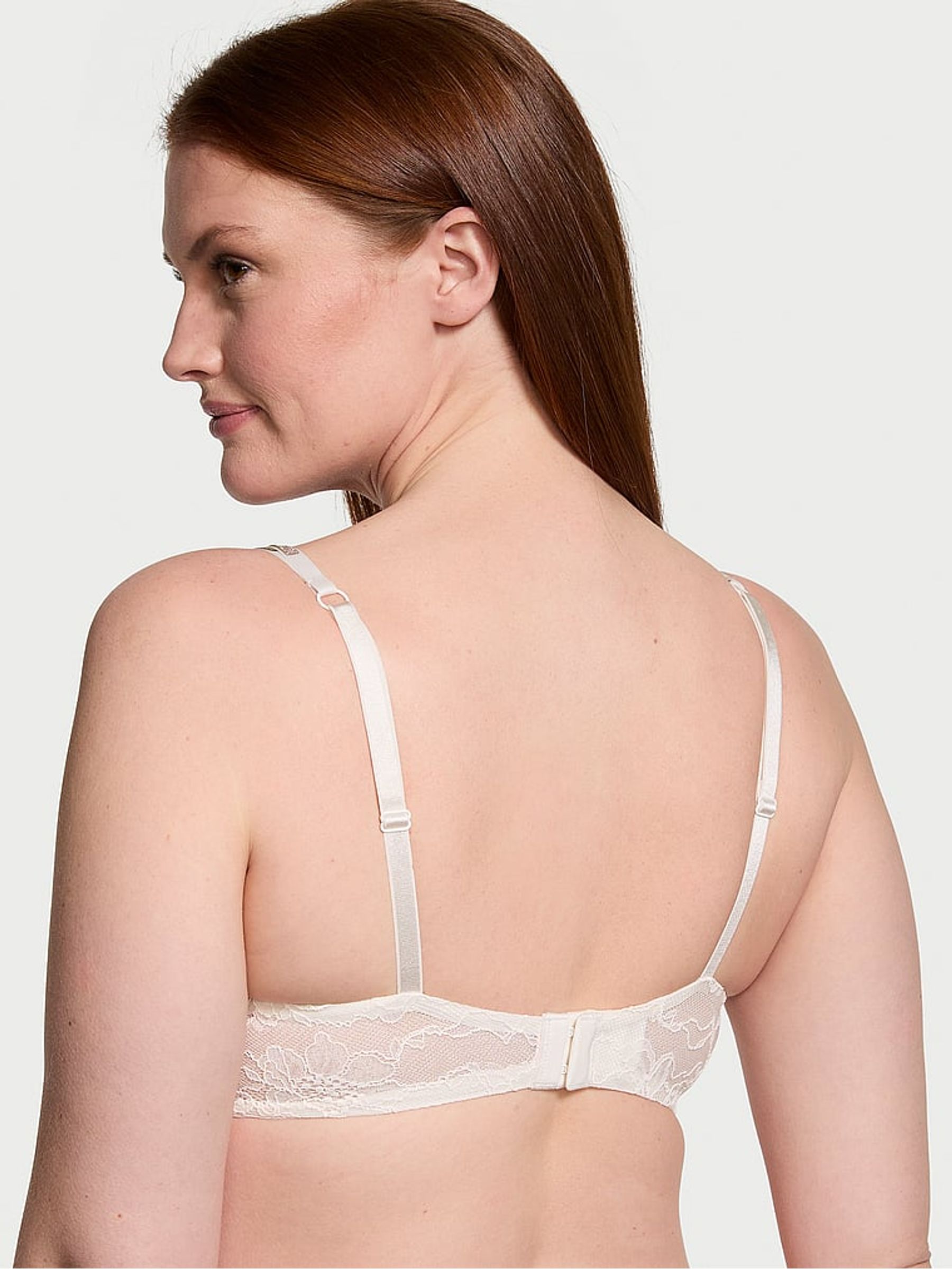 Coconut White Lace Push Up Double Shine Strap Bra - Image 2 of 4