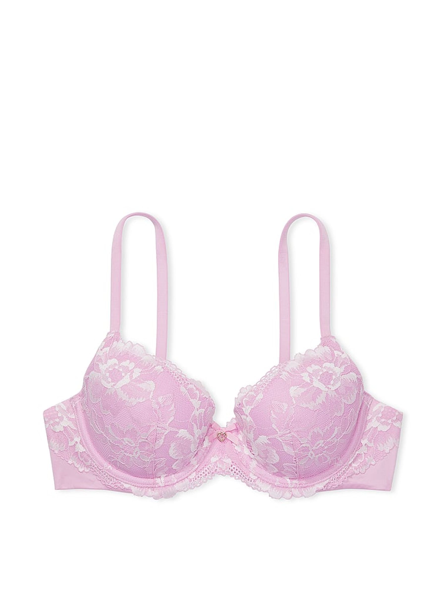 Violet Sugar Purple Vintage Lace Trim Demi Bra - Image 3 of 3