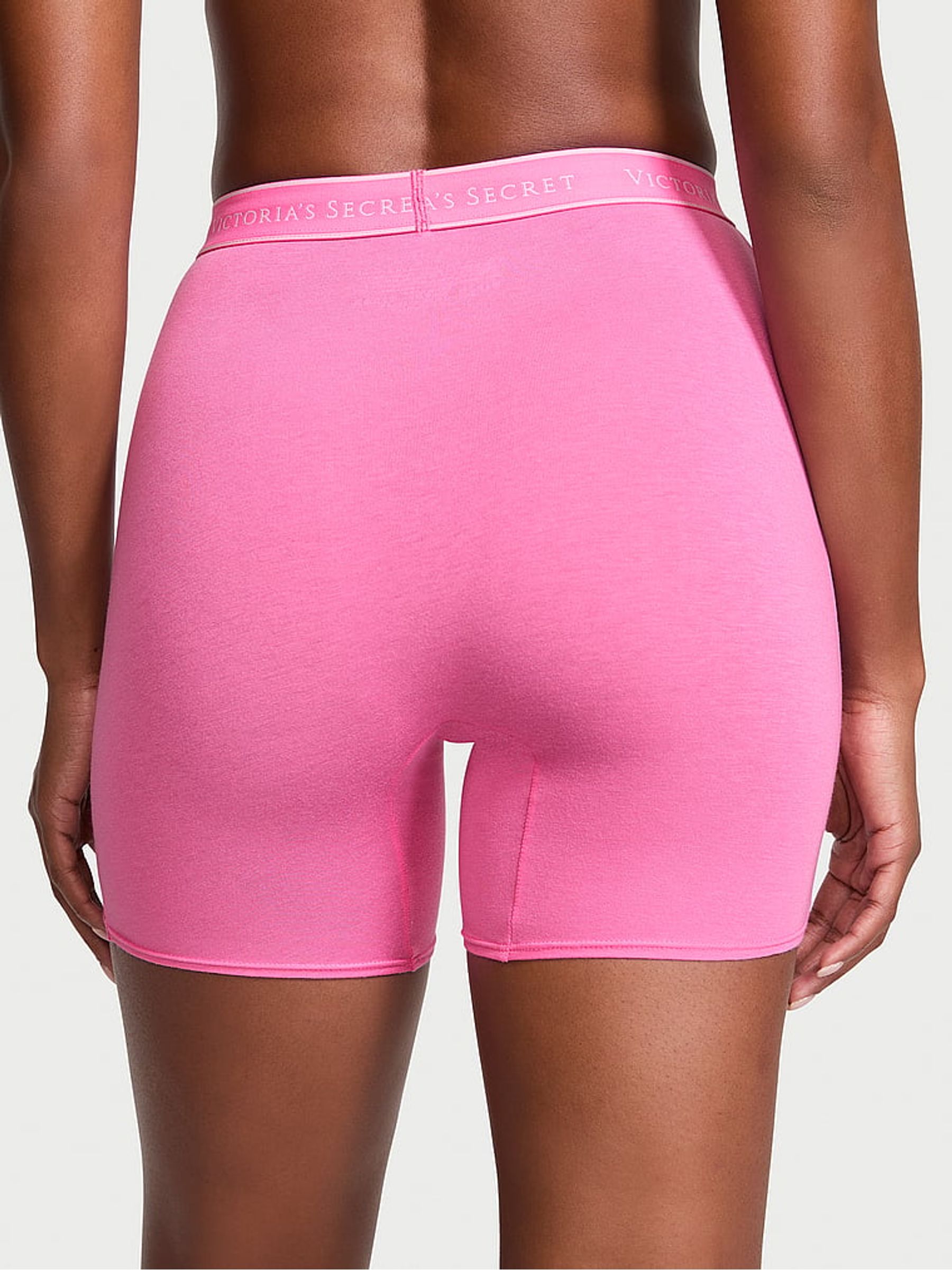 Hollywood Pink Logo Cotton High Waist Boxer Brief Knickers - Image 2 of 3